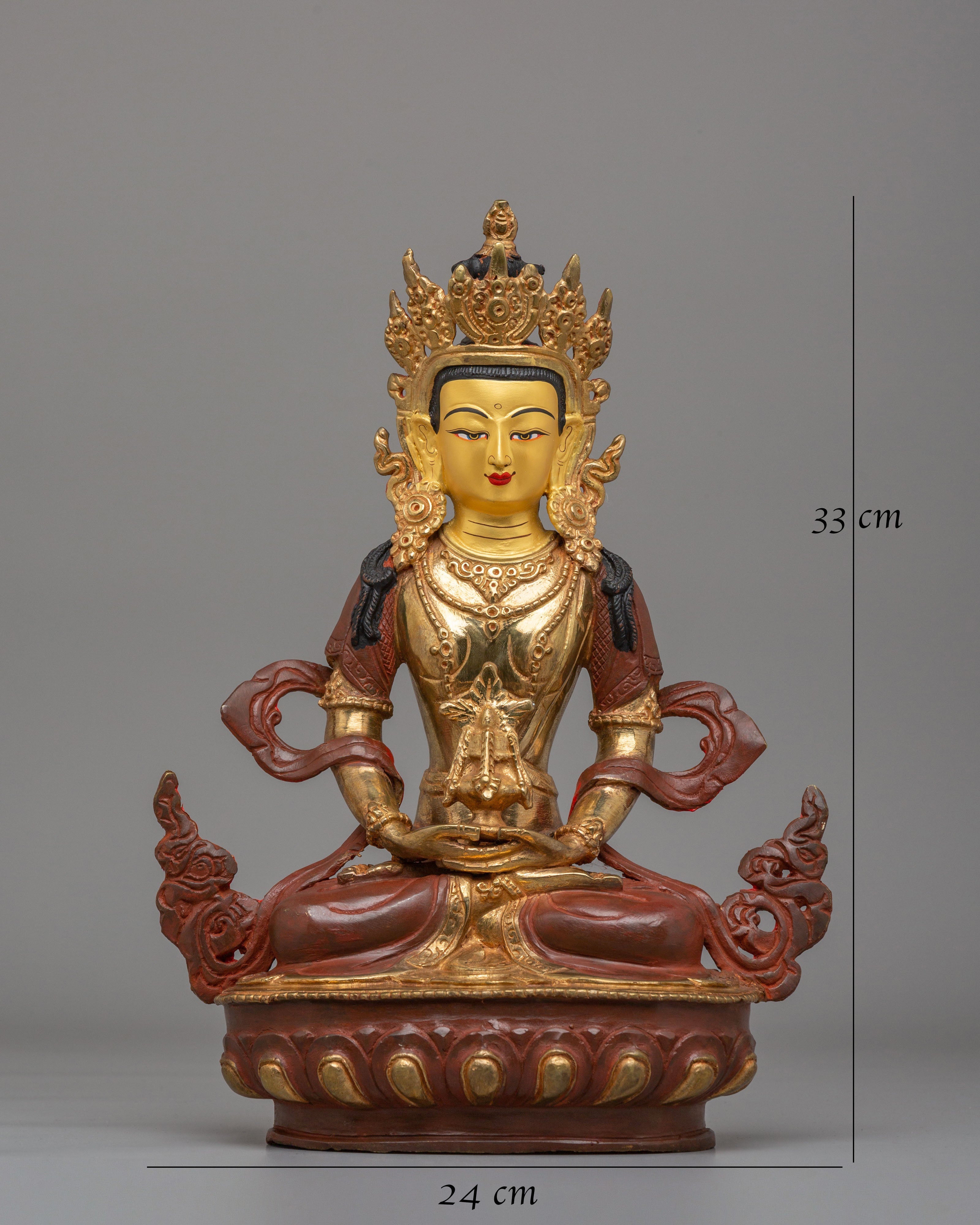 Himalayan Altar Amitayus Statue | Buddha of Longevity and Wisdom