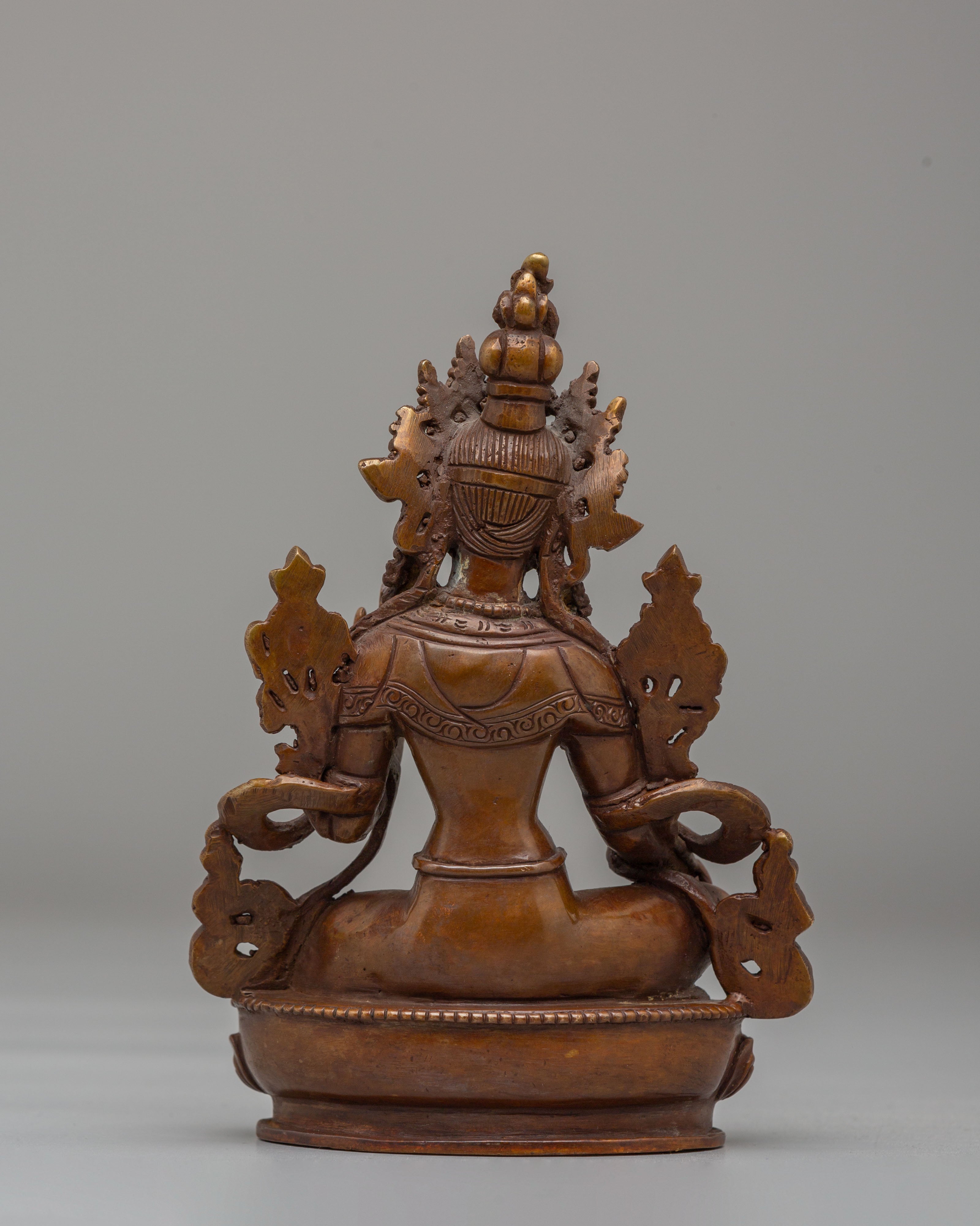 Green Tara Buddhist Altar Statue | Meditation and Altar Decor