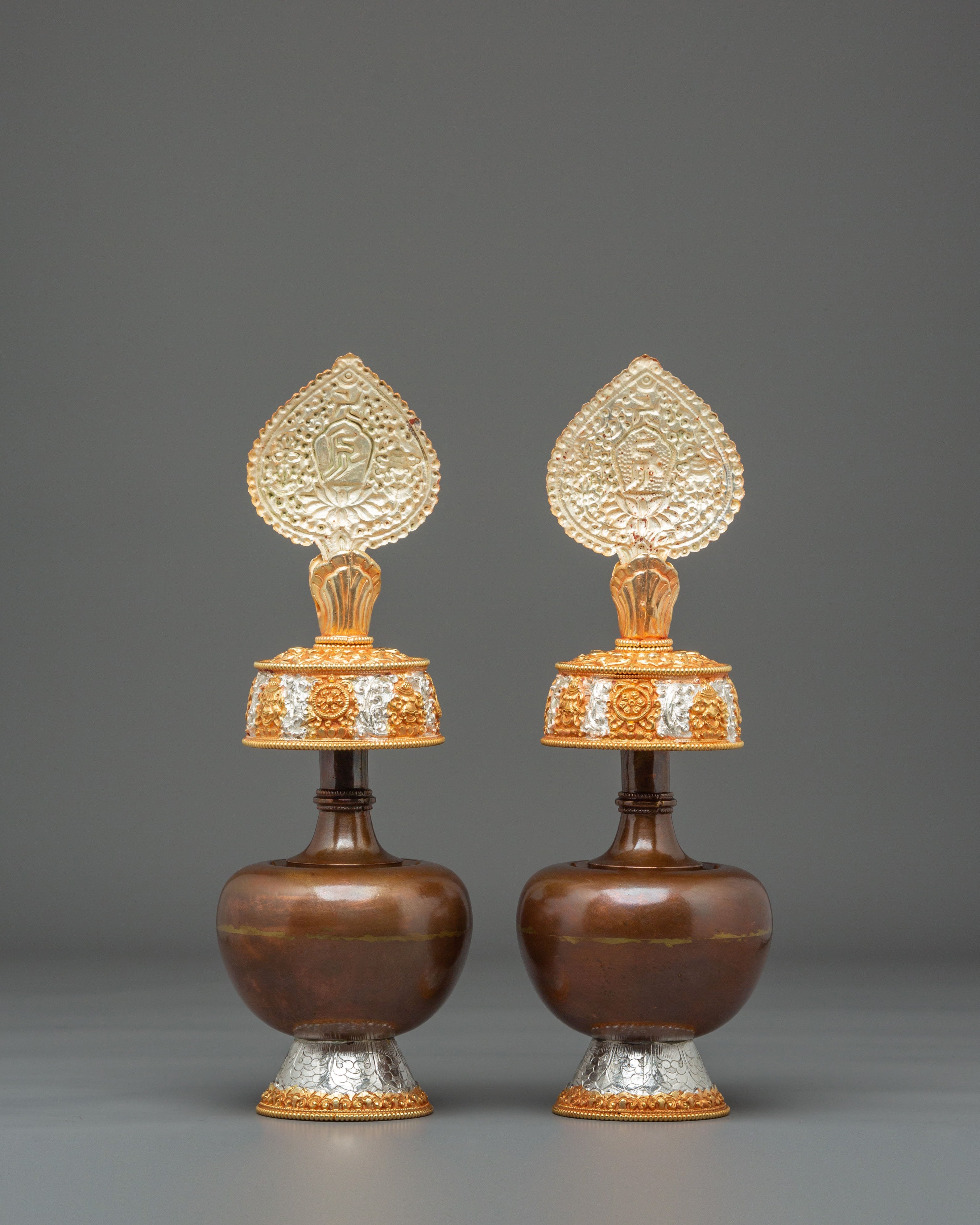 Buddhist Water Offering Bhumba Set | Sacred Ritual Vase for Blessings and Purification