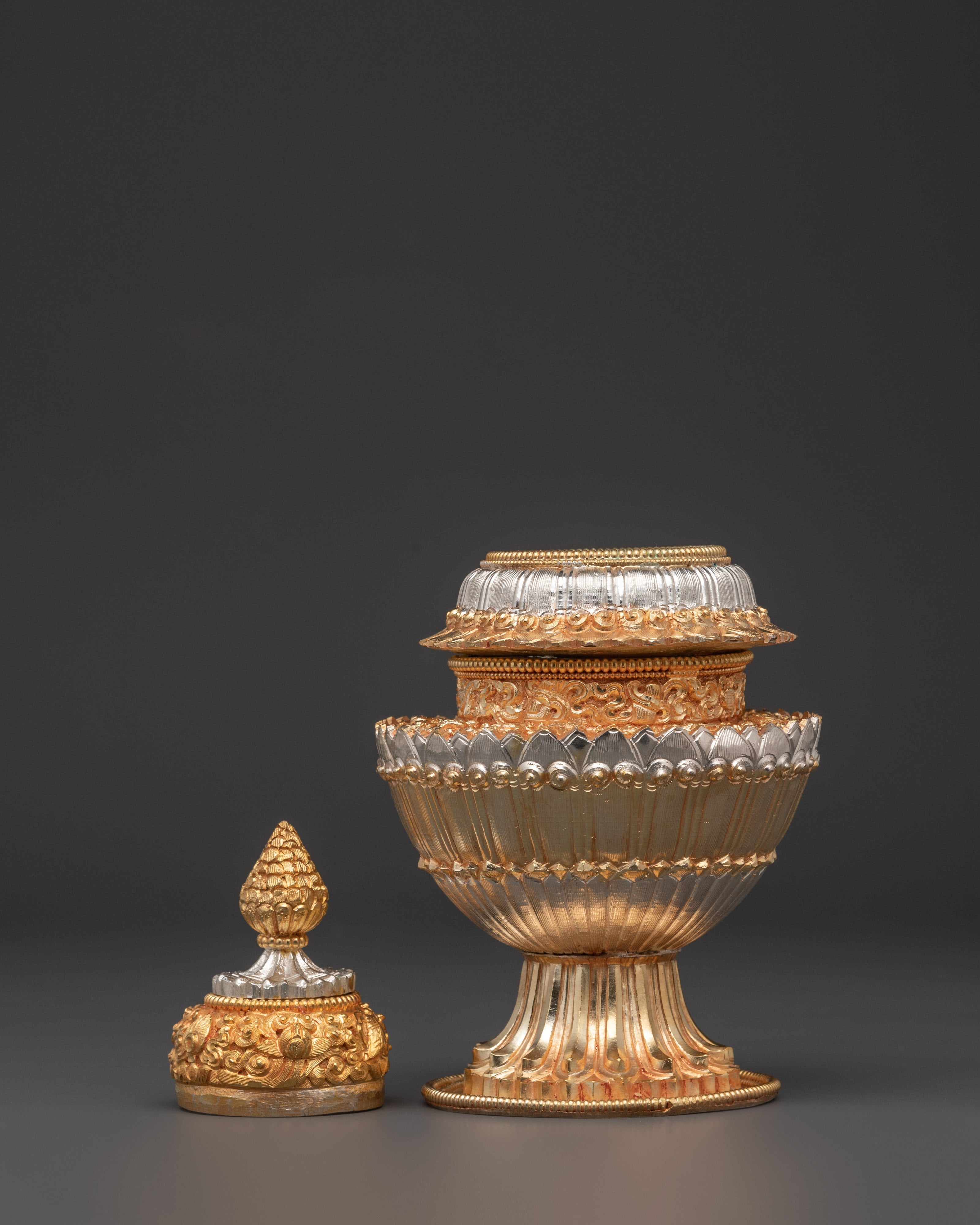 Tibetan Sacred Dhupur Rice Pot | Rice Pot for Tibetan Buddhist Rites and Rituals