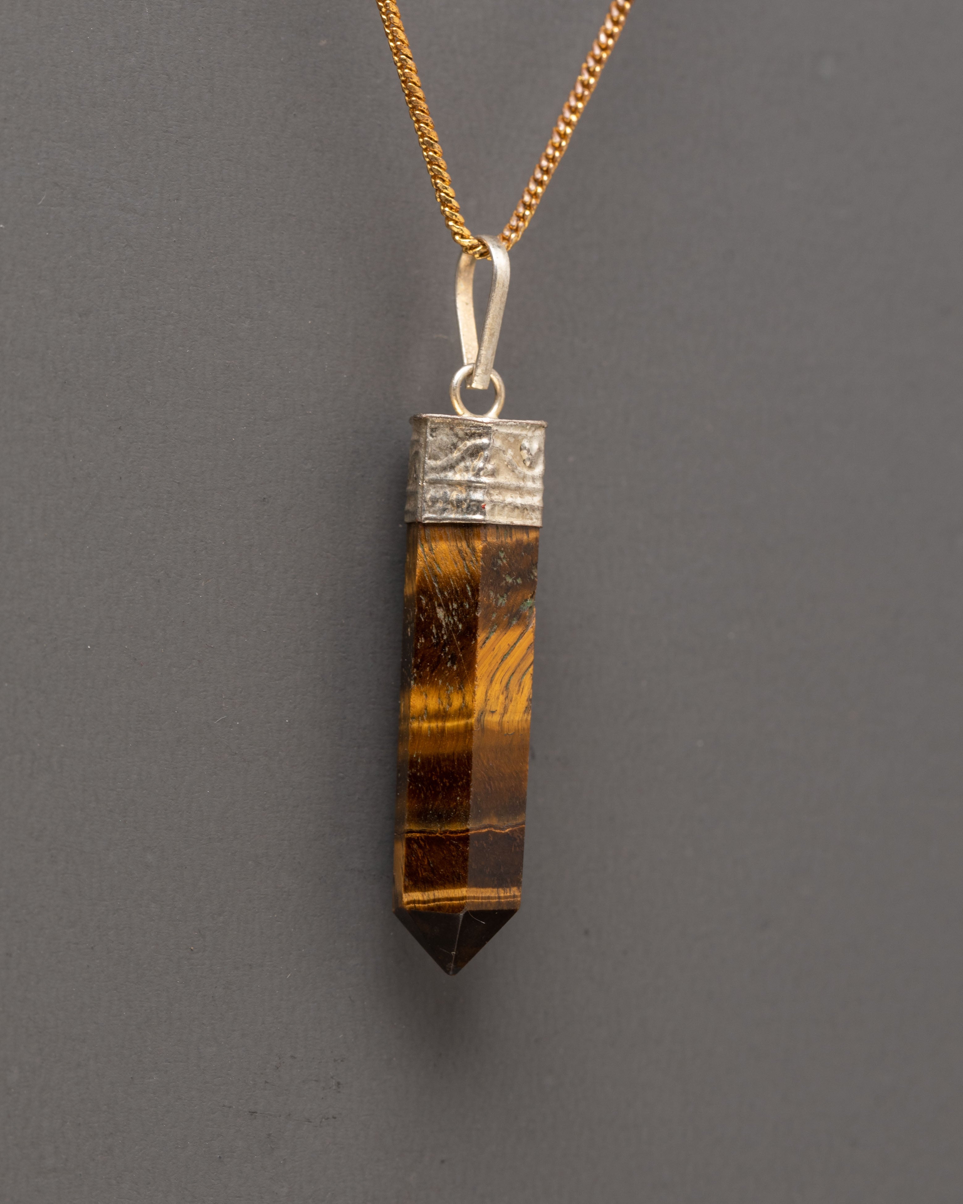 Himalayan Tiger Eye Stone Pendant | Natural Gemstone Jewelry