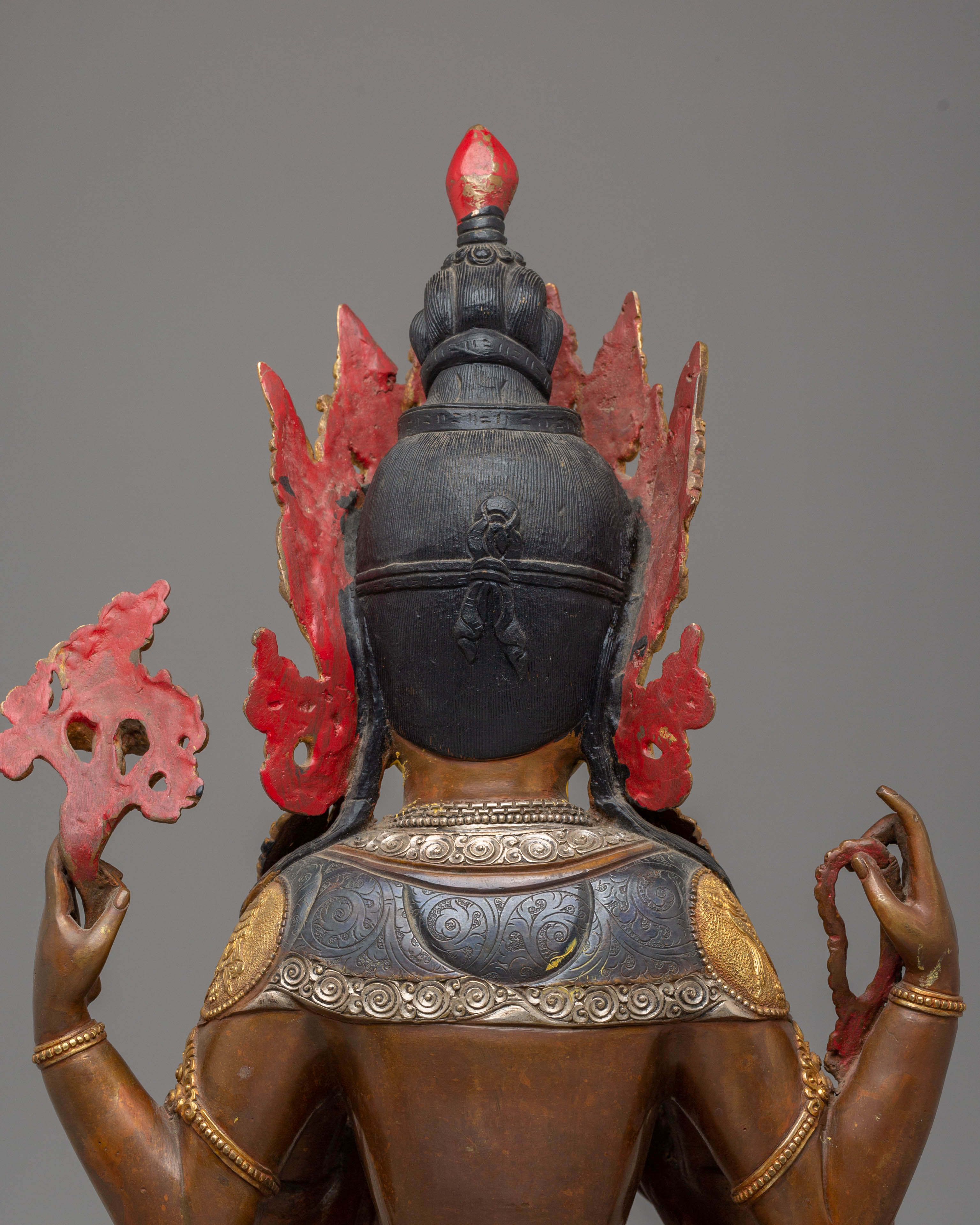Handcrafted Buddhist Chenrezig Statue | Tibetan Buddhist Deity