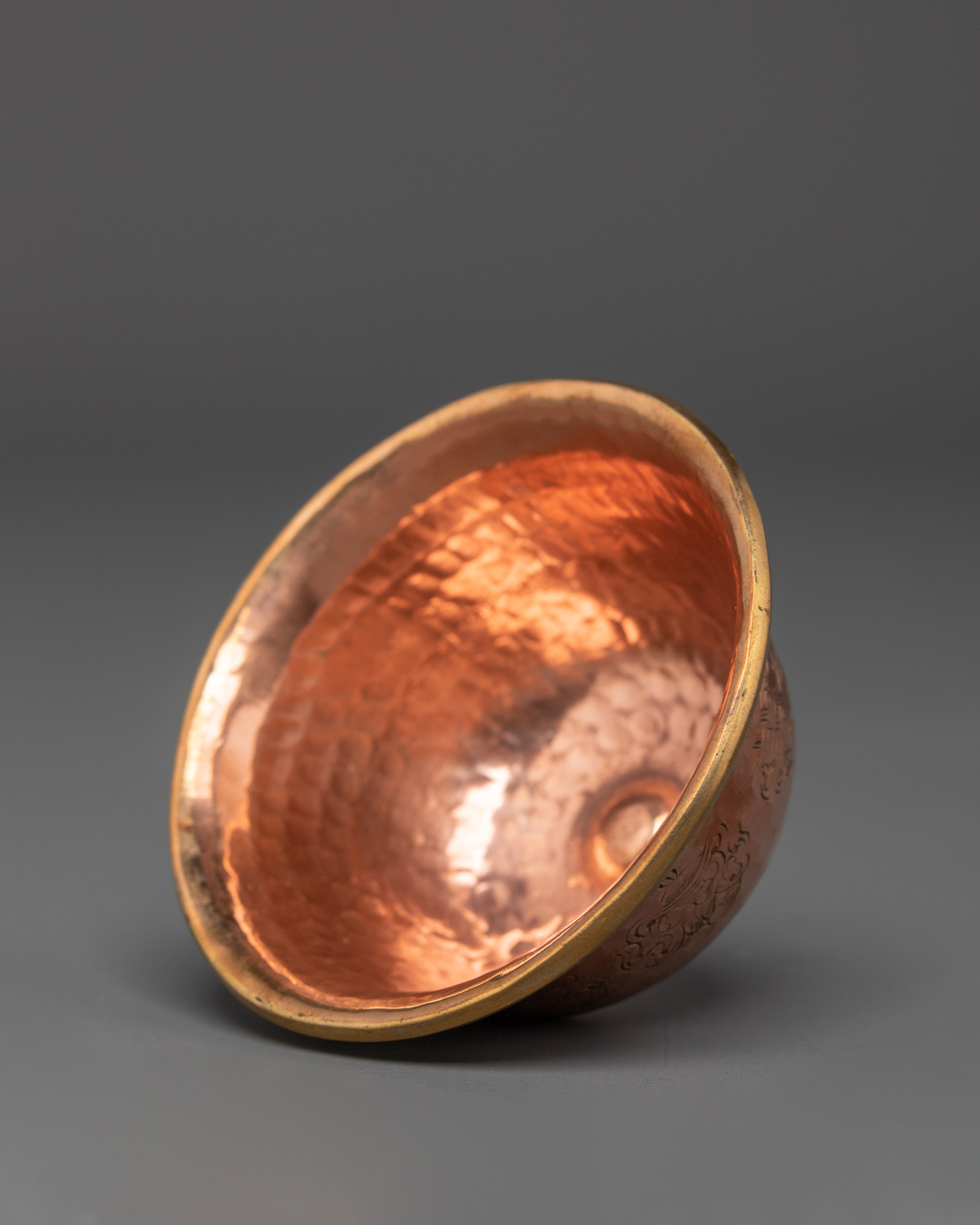 Handmade Spiritual Ceremony Offering Bowl Set | Ritual Copper Bowls for Meditation