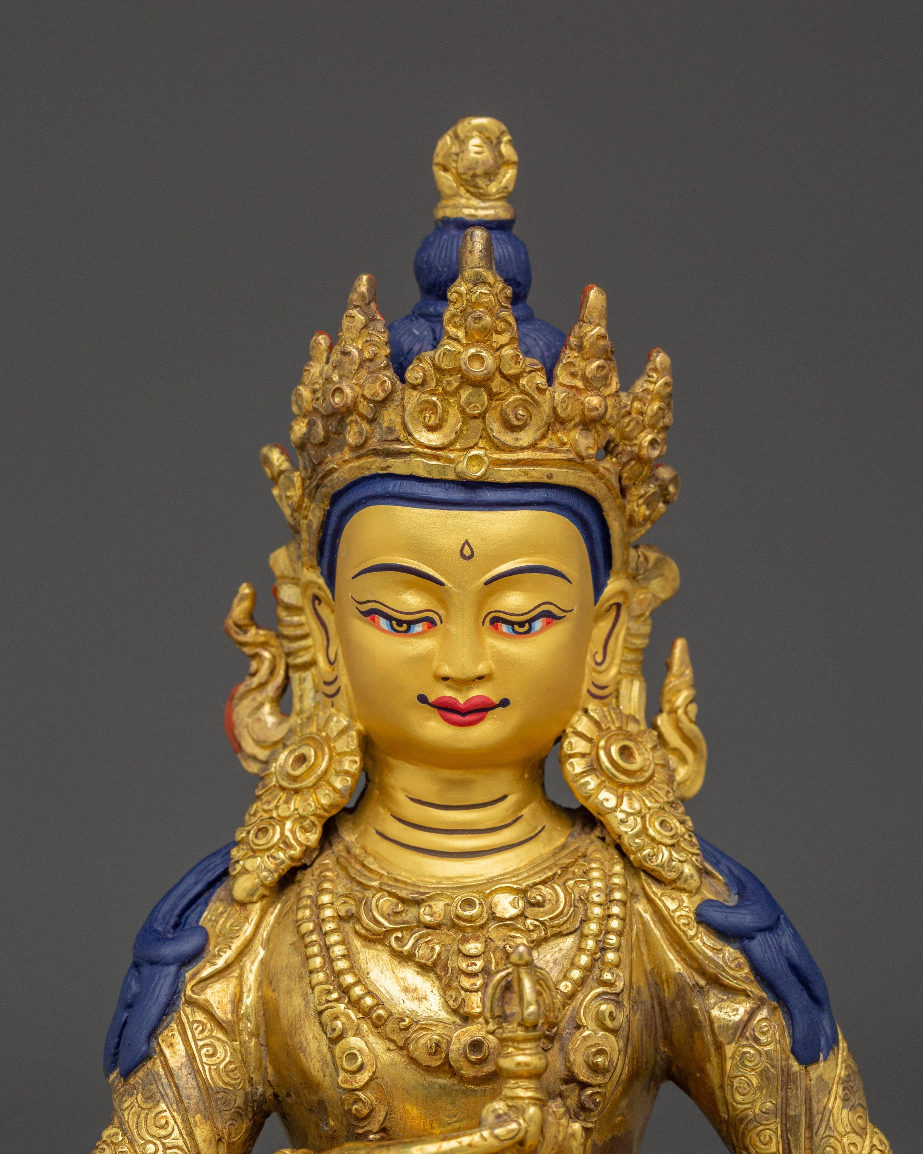 Copper Vajrasattva Sculpture for Spiritual Altar | Tibetan Deity of Purification and Wisdom