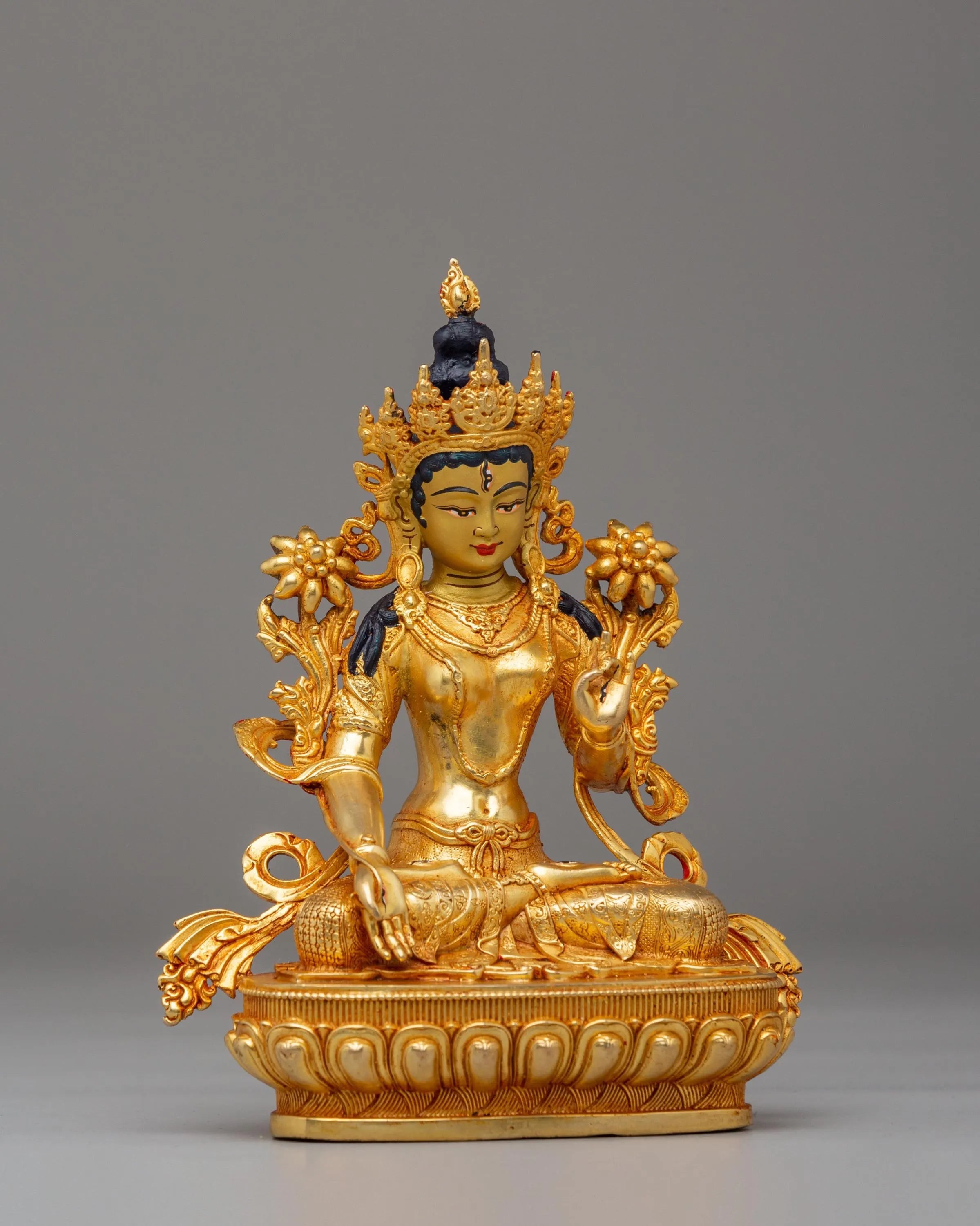 Handcrafted White Tara Buddhist Statue | Symbol of Compassion & Healing