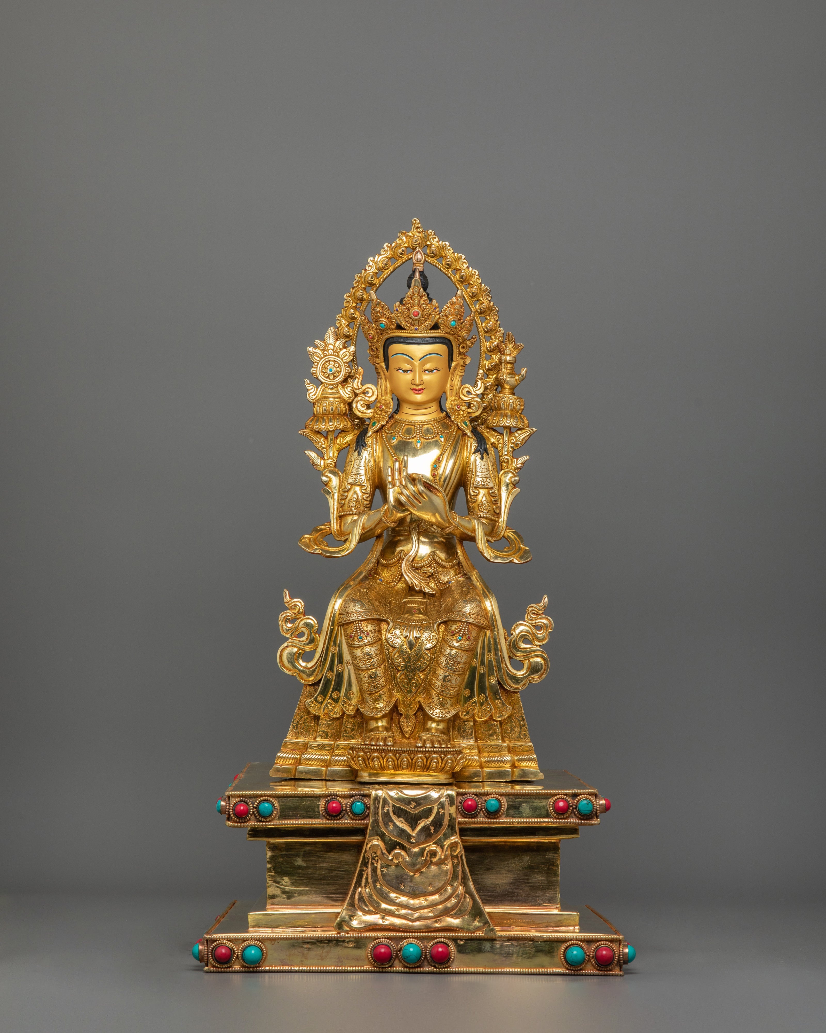 Handcrafted Bodhisattva Statue of Maitreya Buddha | Future Buddha of Compassion