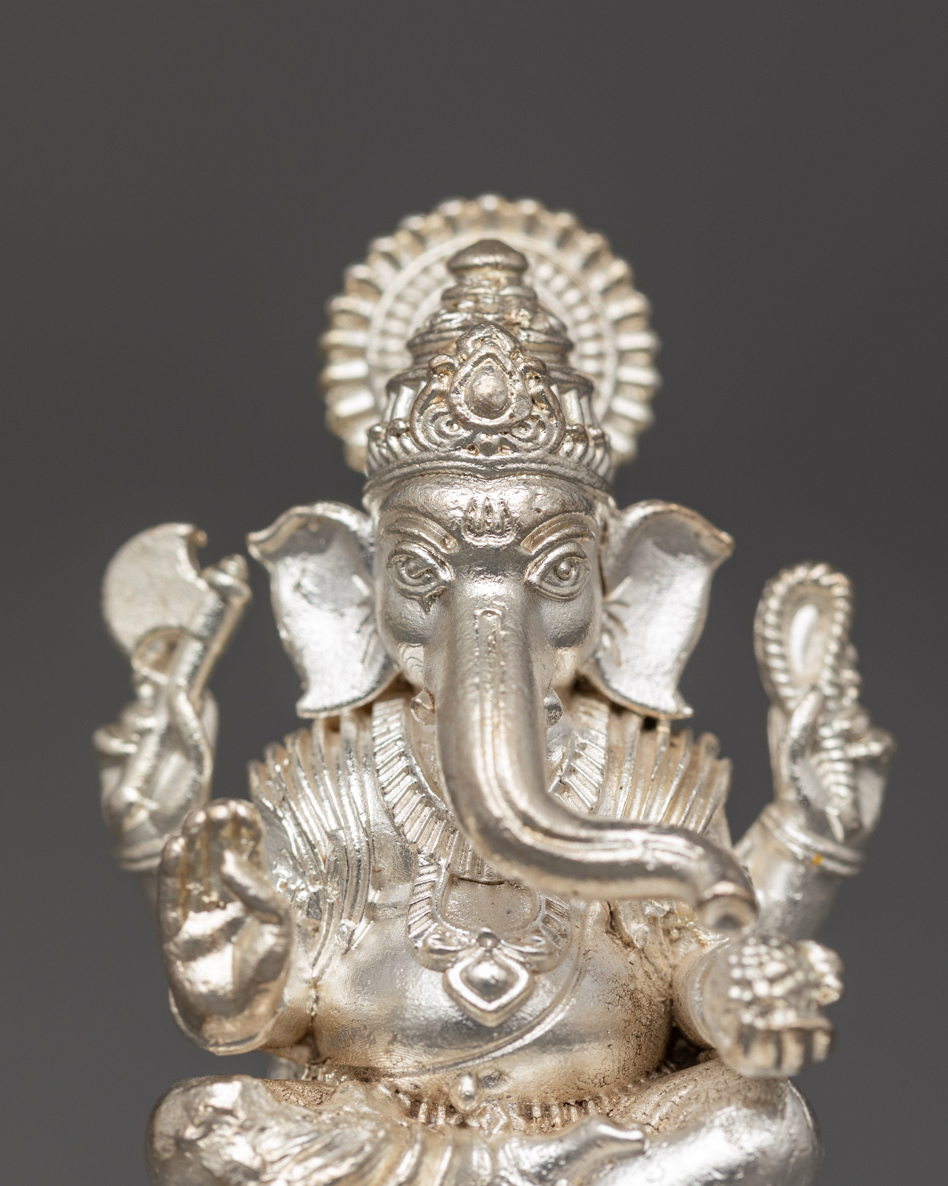 Lord Ganesha Silver Plated Statue | Blessings and Abundance Decor