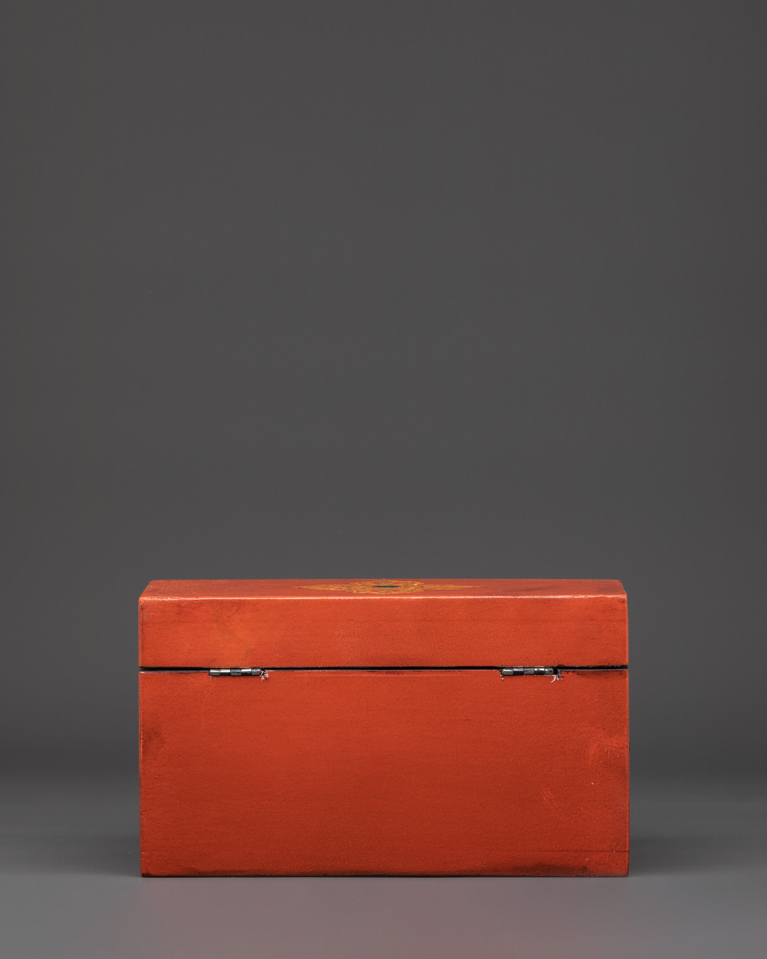 Tibetan Decorative Storage Box | Featuring Bisho Vajra, Lotus, Conch