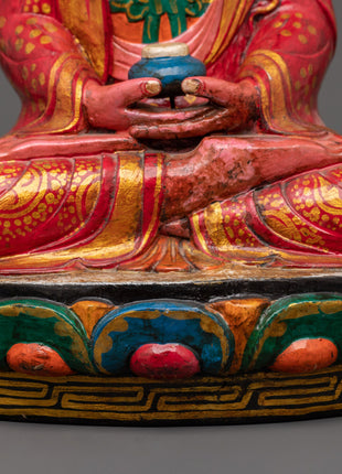 Amitabha Buddha Wooden Statue | Symbol of Infinite Light & Wisdom