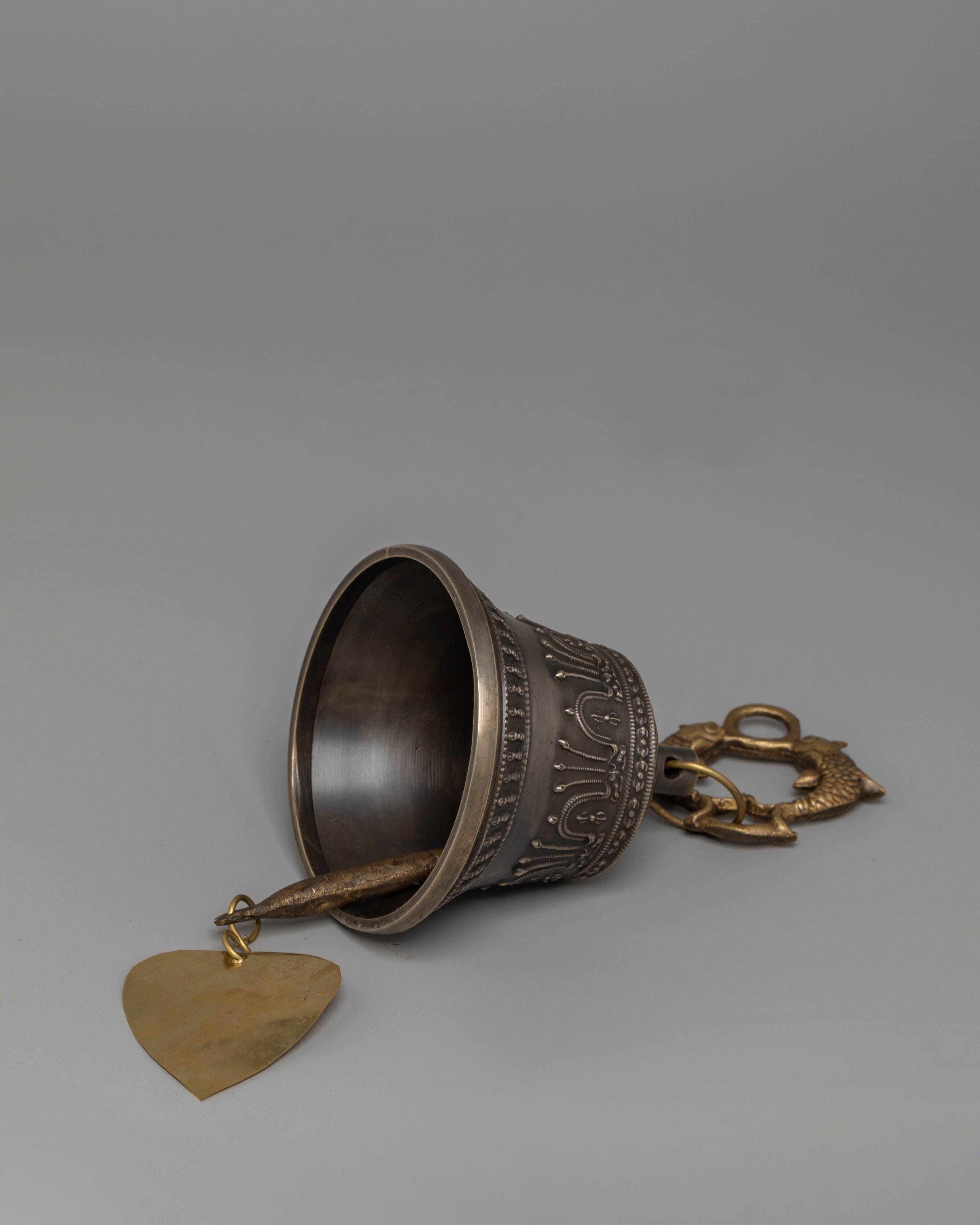 Handcrafted Buddhist Ritual Hanging Bell | Sacred Instruments for Meditation & Rituals