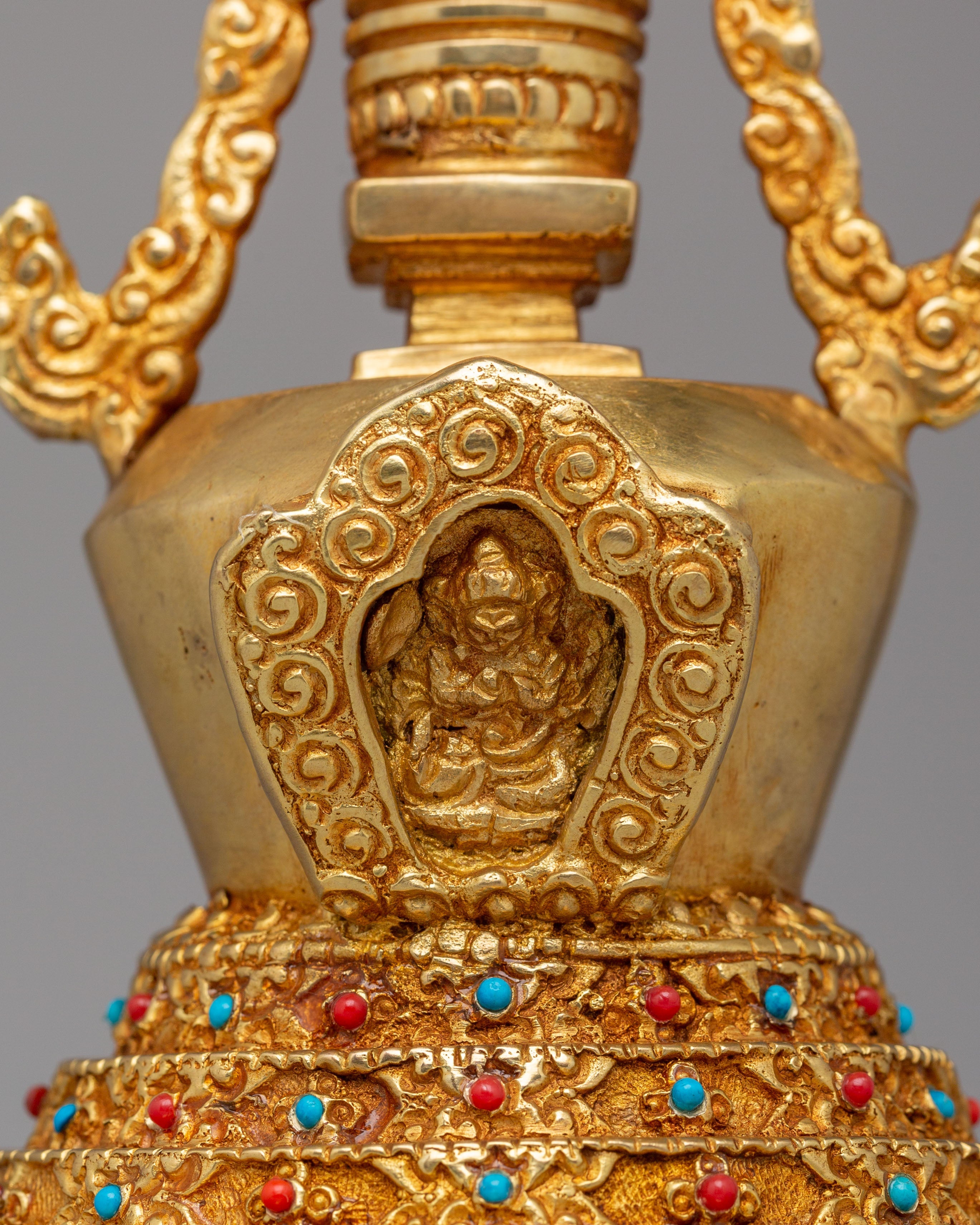 Handmade Lotus Blossom Stupa | Sacred Meditation Sculpture