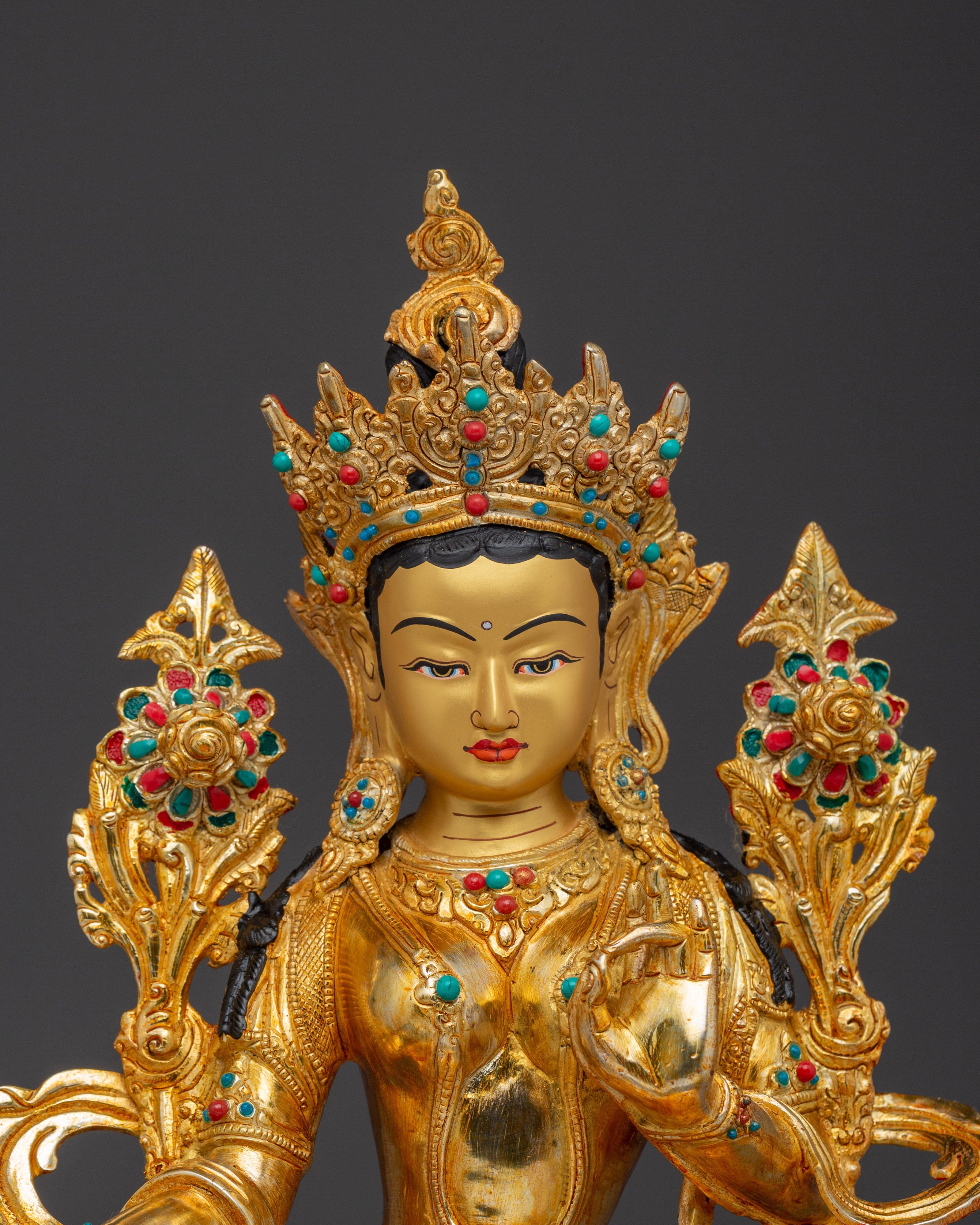 Serene Shyama Tara Handcrafted Statue | Green Tara - Mother of All Buddhas