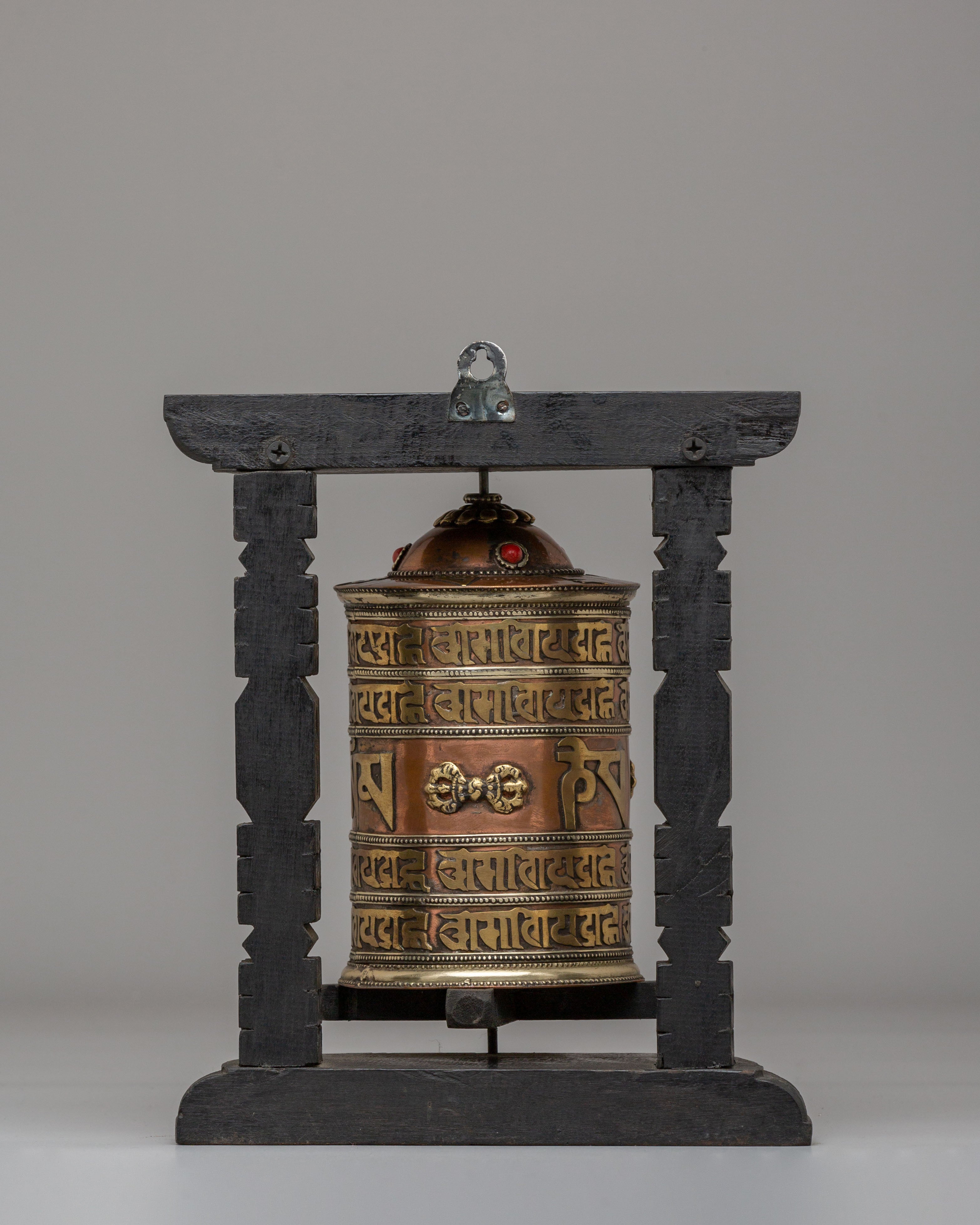 Buddhist Prayer Wheel For Altar | Tibetan Mantra Spinner
