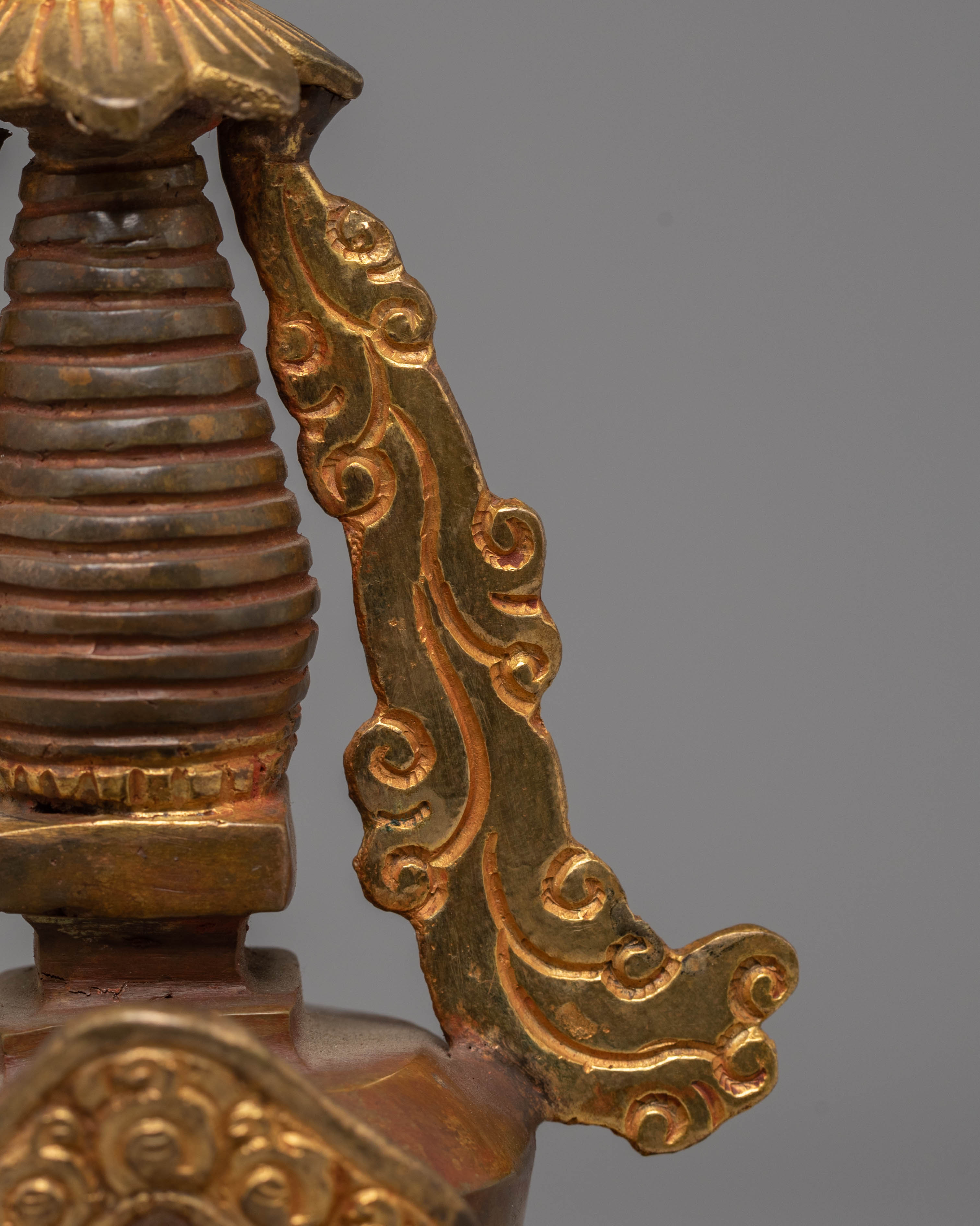 Sacred Copper Stupa Altar Shrine | Spiritual Enlightenment Symbol