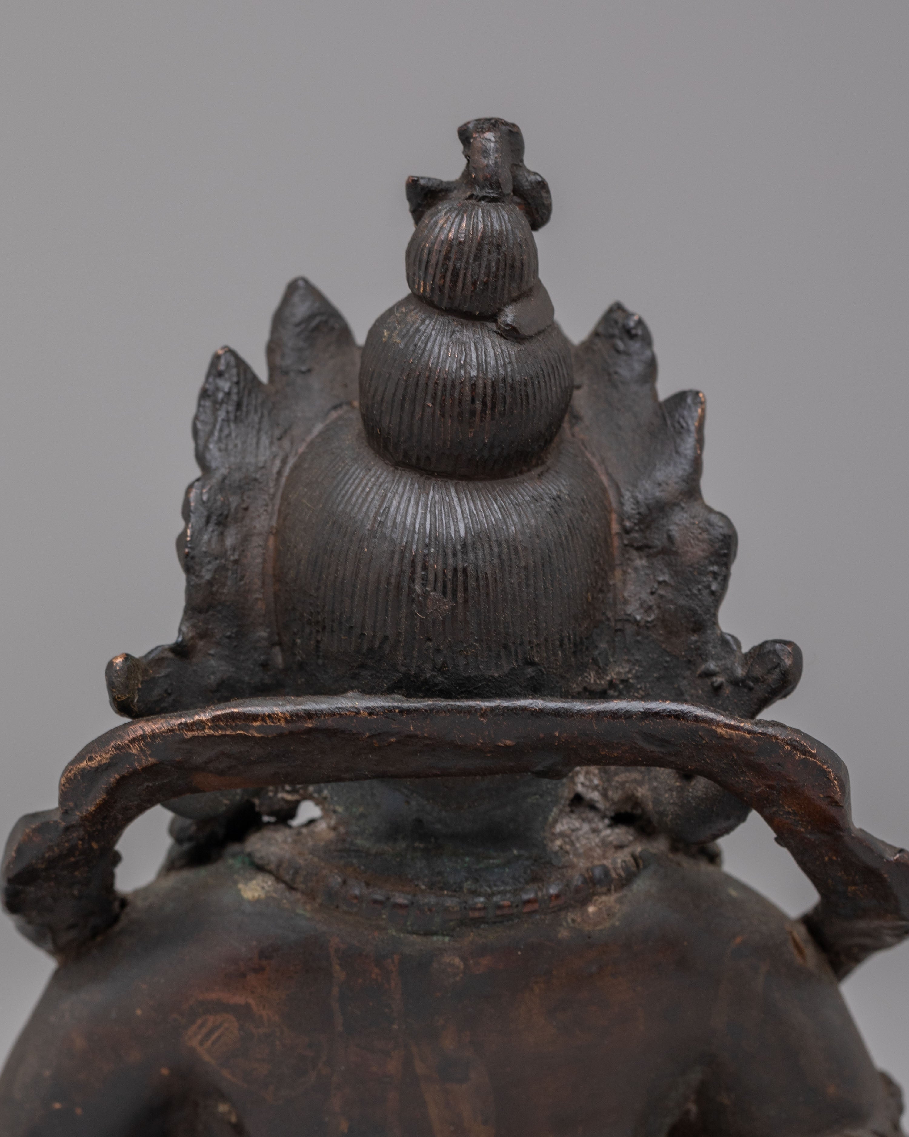 Ceremonial Dzambhala Wealth Deity Sculpture | Tibetan Buddhist Prosperity Figurine