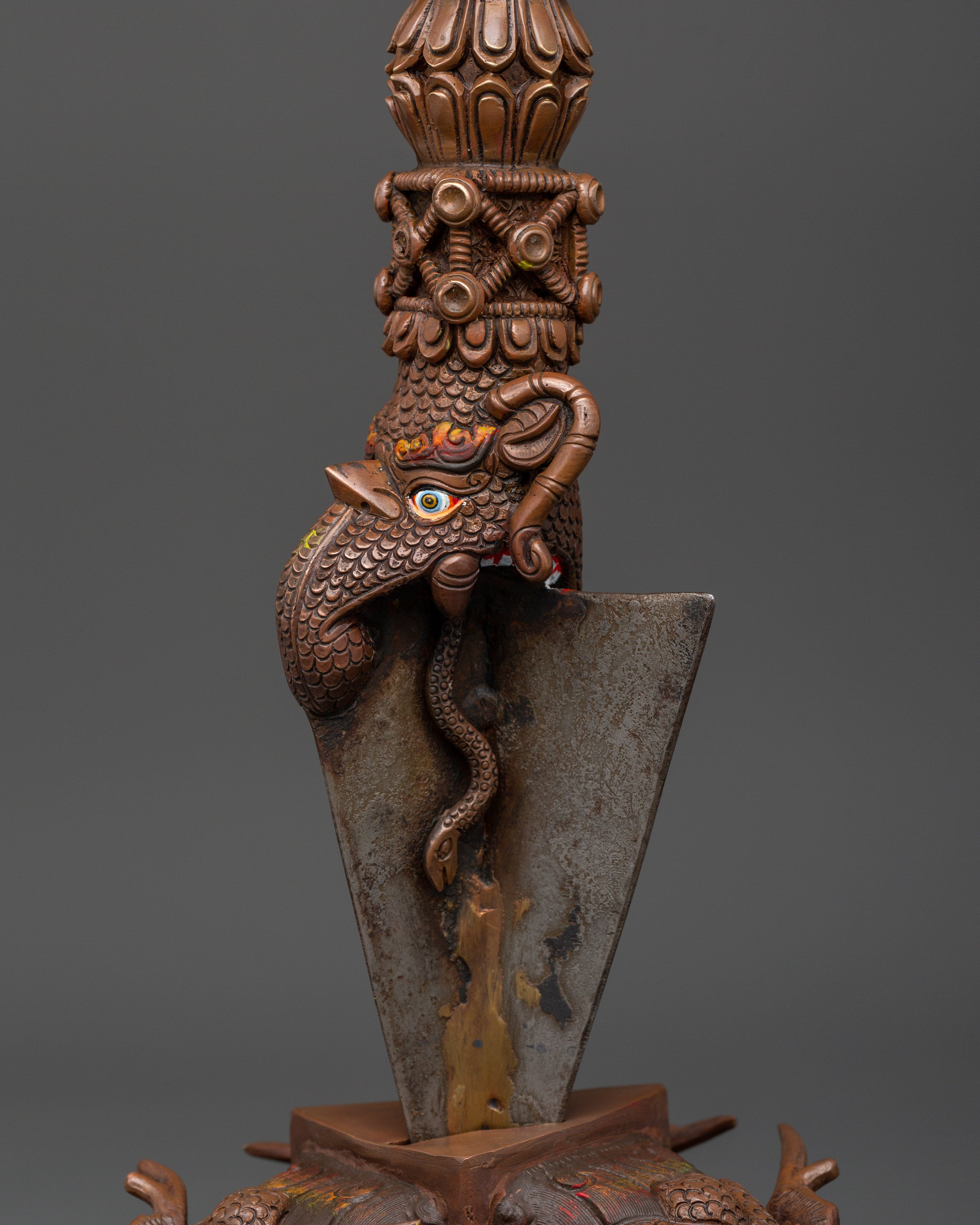 Tibetan Iron Phurba | Handmade Ritual Dagger
