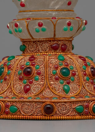 Copper Crystal Stupa | Sacred Buddhist Symbol