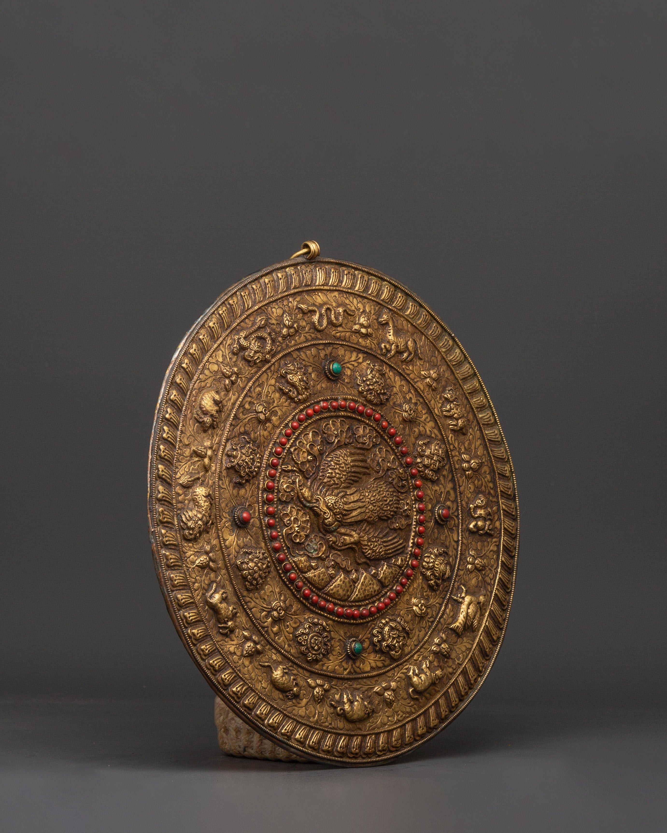 Brass Tibetan Religious Wall Hanging | Perfect for Spiritual Decor