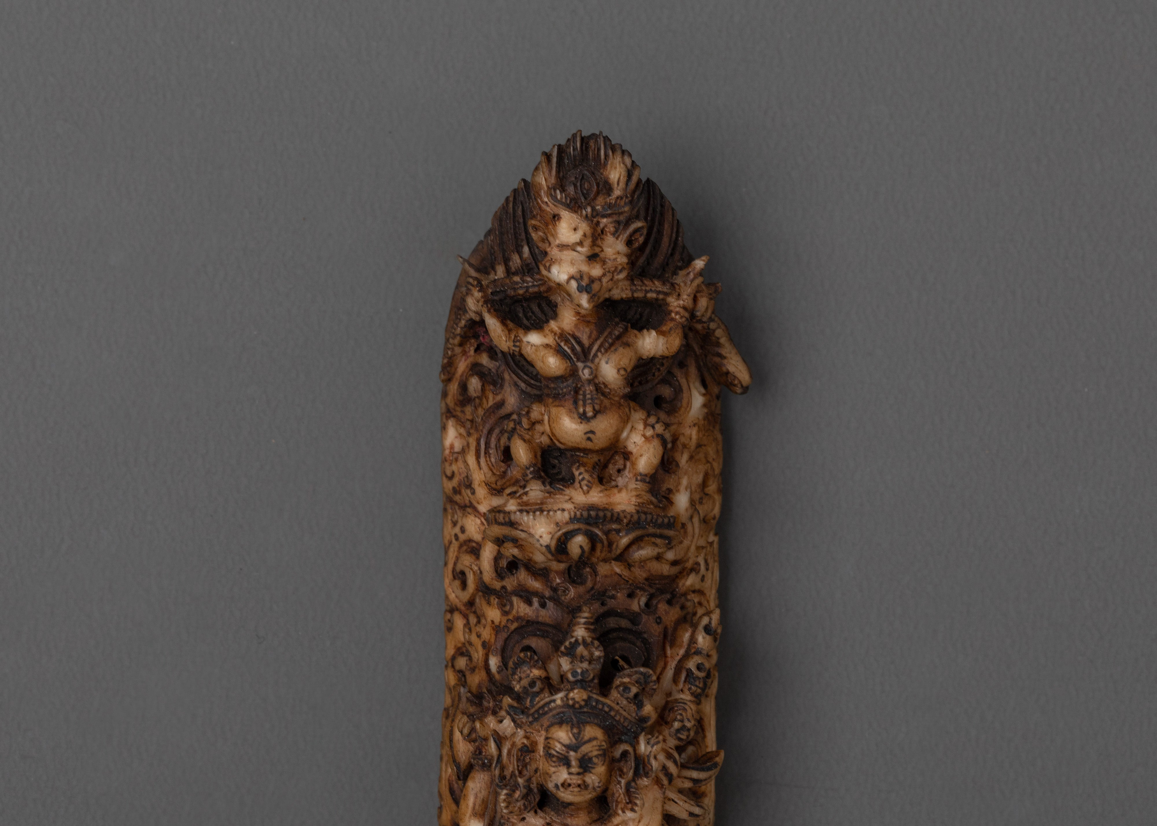 Sacred Bone Carving with Divine Deities | Ethically Sourced Buffalo Bone Art