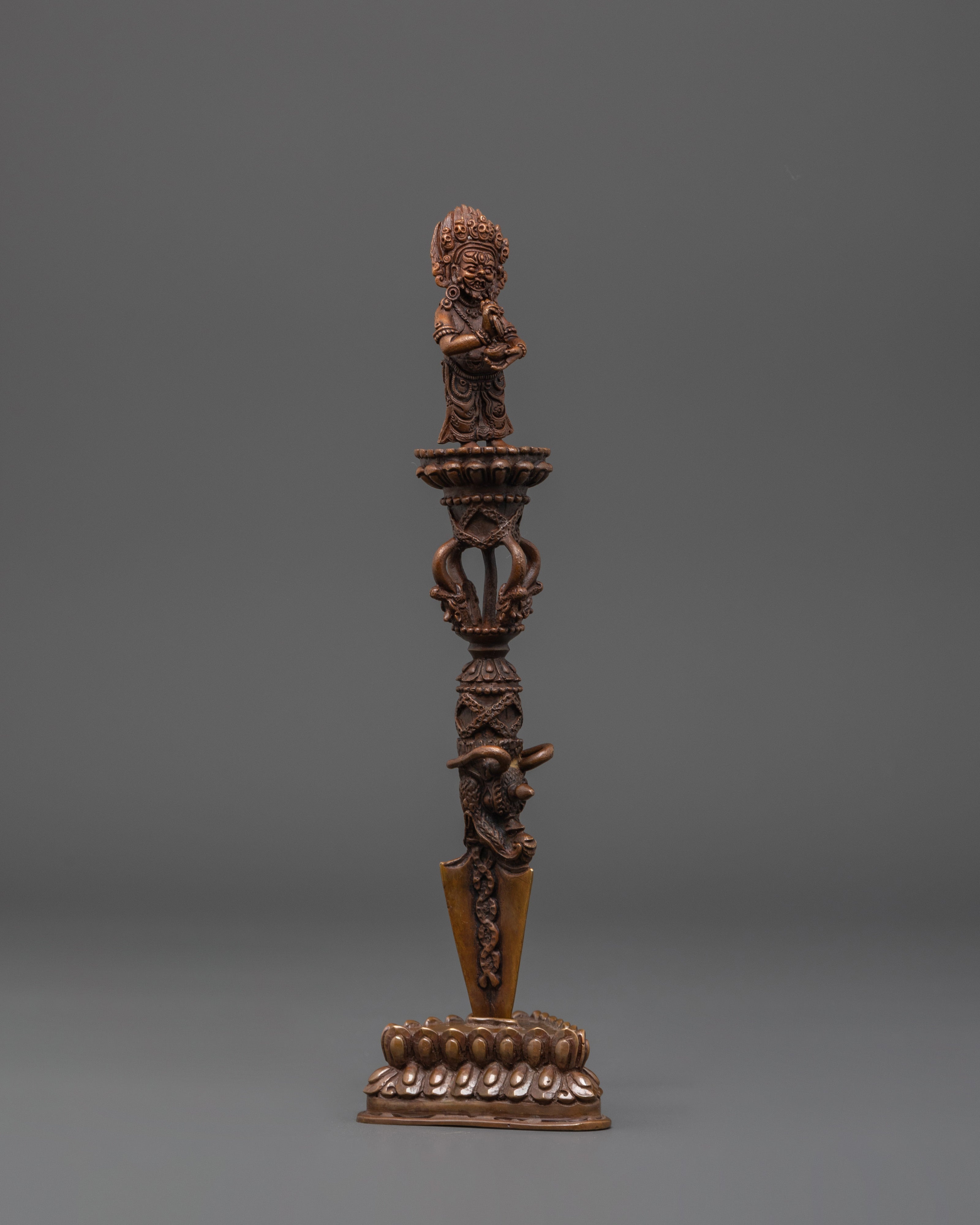 Tibetan Ritual Weapon Phurba | Buddhist Ritual Dagger for Meditation and Altar