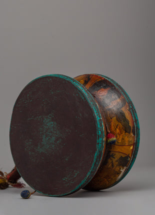 Wooden Damaru Drum | Spiritual Drum for Sacred Buddhist Practices