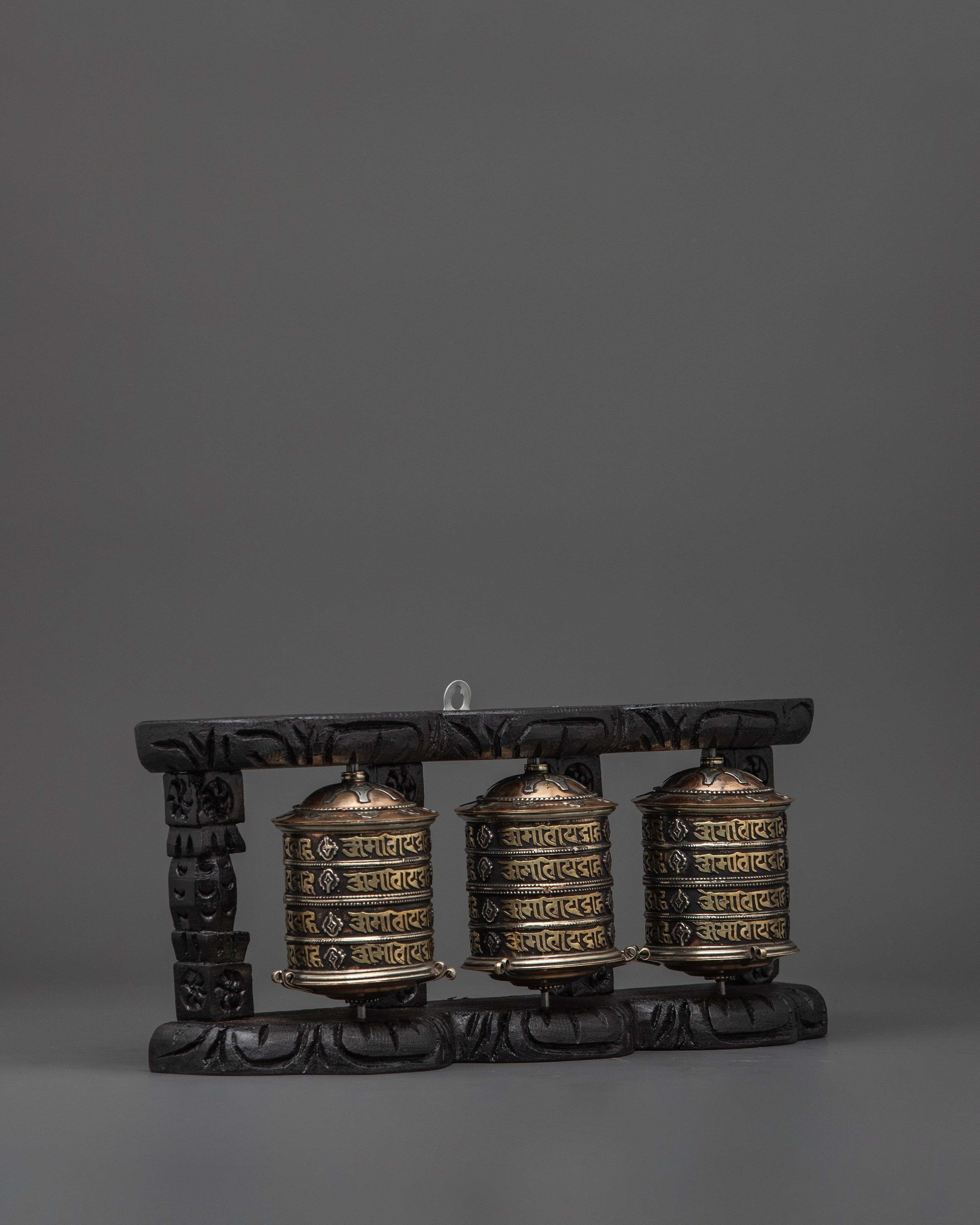 Sacred Mantra Prayer Wheel Wall Decor | Meditation & Blessings