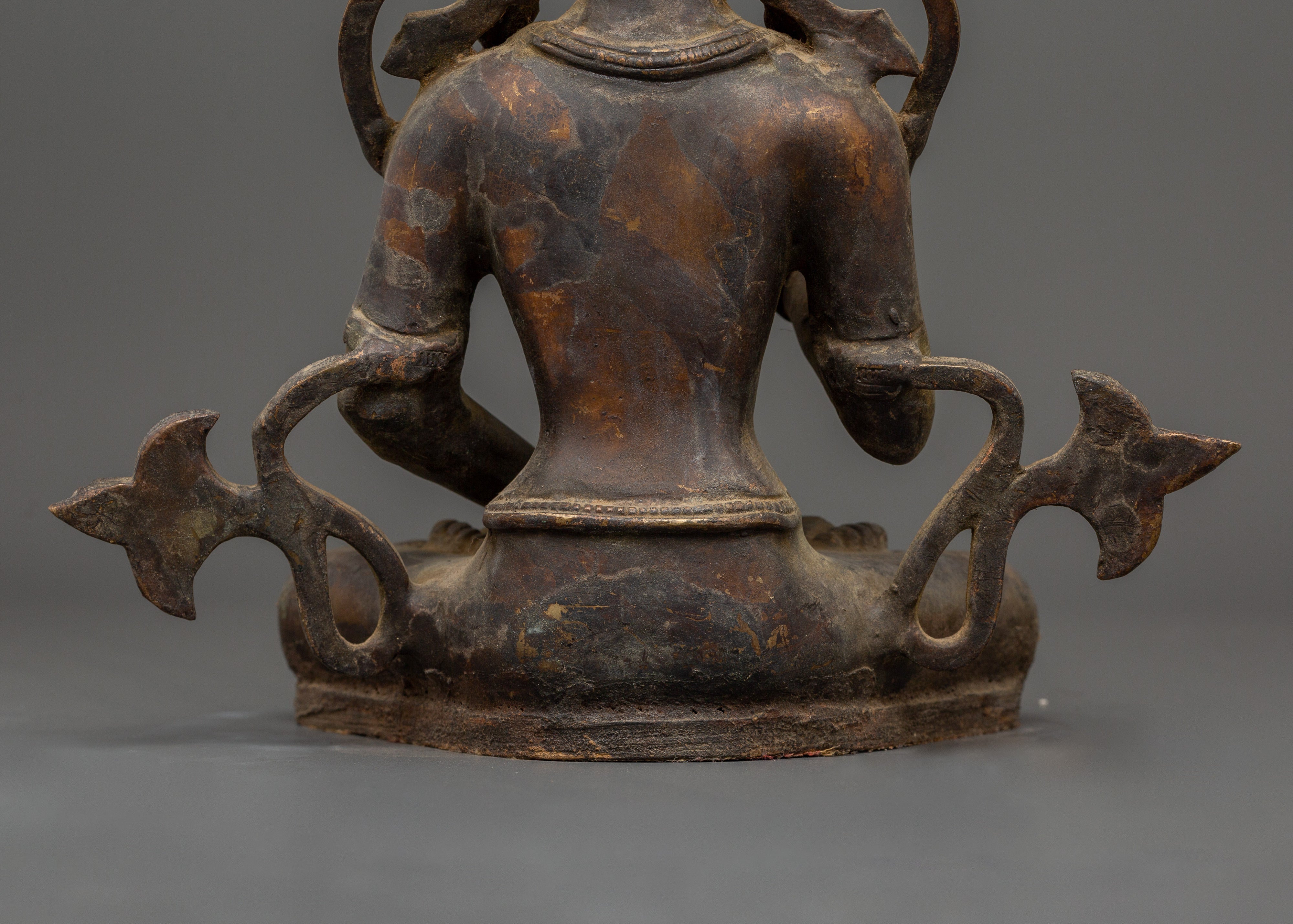Brass Amoghasiddhi Buddha Statue | Tibetan Altar Decor