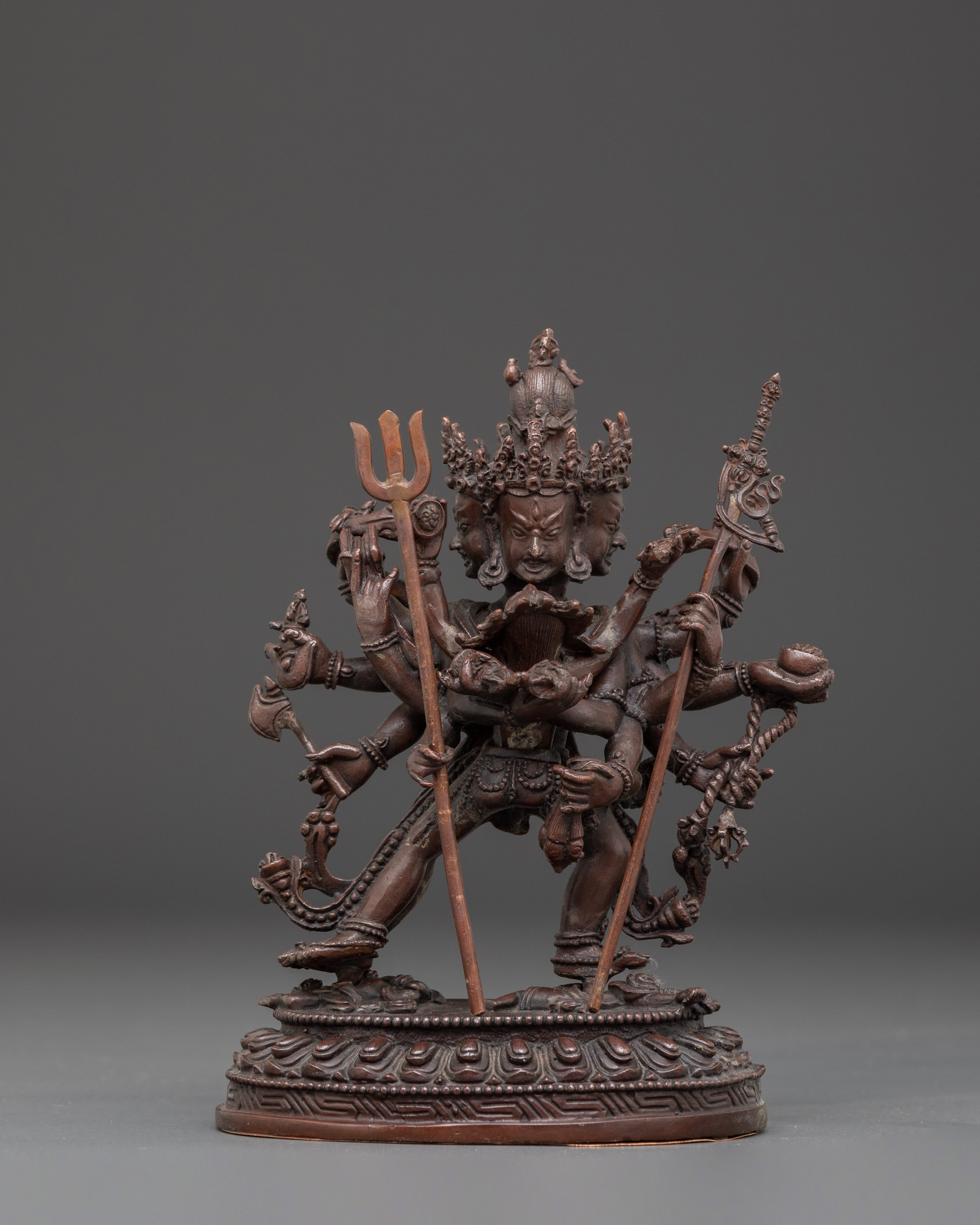 Divine Buddhist Protection Icon Chakrasambhara Statue | Buddhist Tantric Icon for Altar