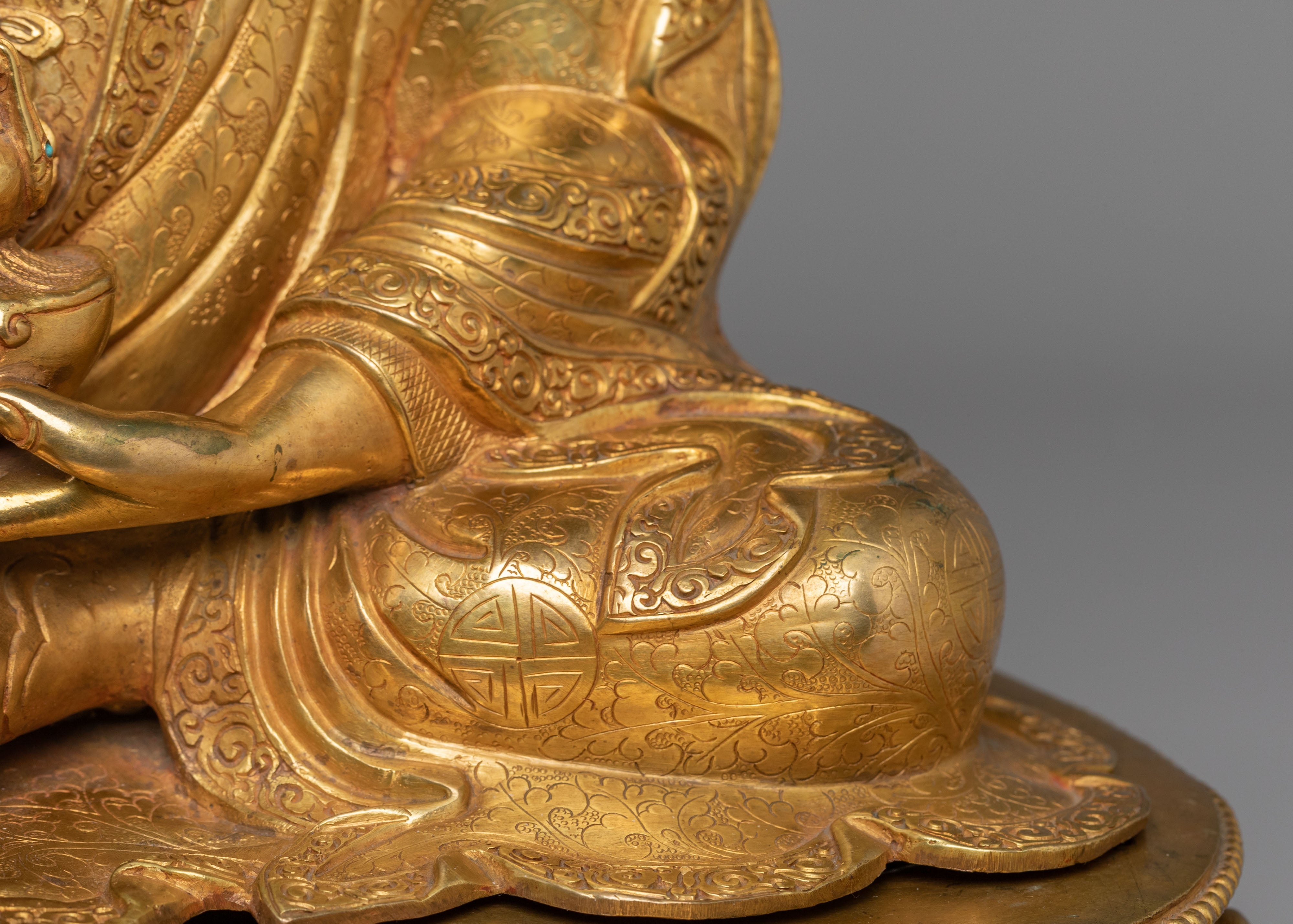 Lotus Born Guru Rinpoche Statue | Tibetan Buddhist Padmasambhava Sculpture