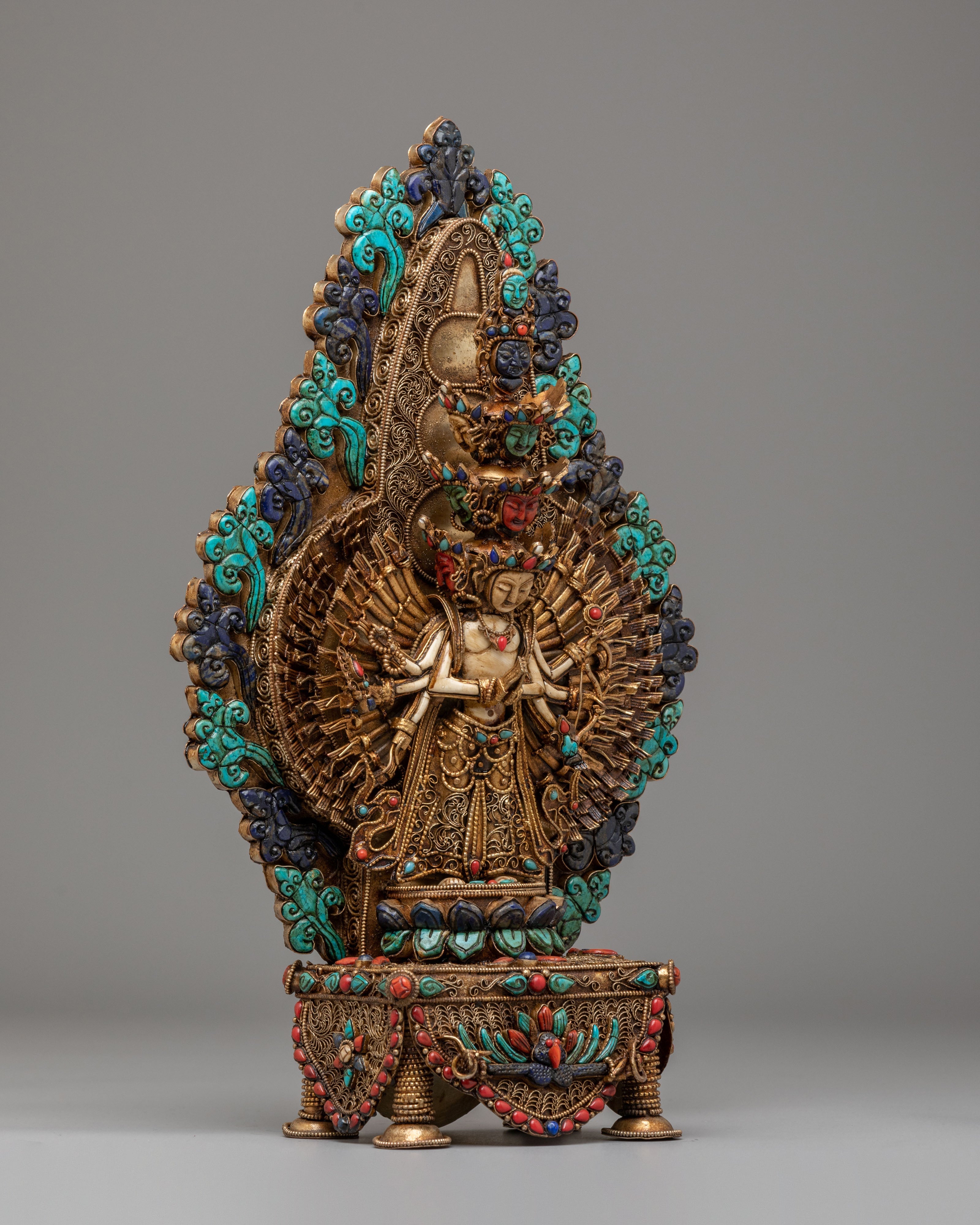 Traditional Thousand-Armed Chenrezig Statue | 1000 Arms Bodhisattva Artwork