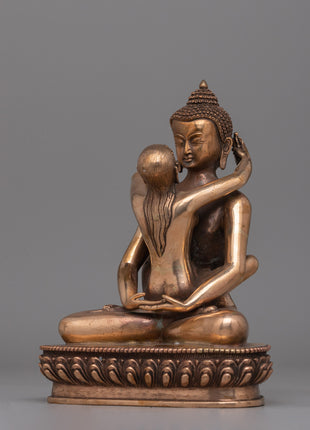 Tibetan Samantabhadra Yab-Yum Statue | Buddhist meditation decor