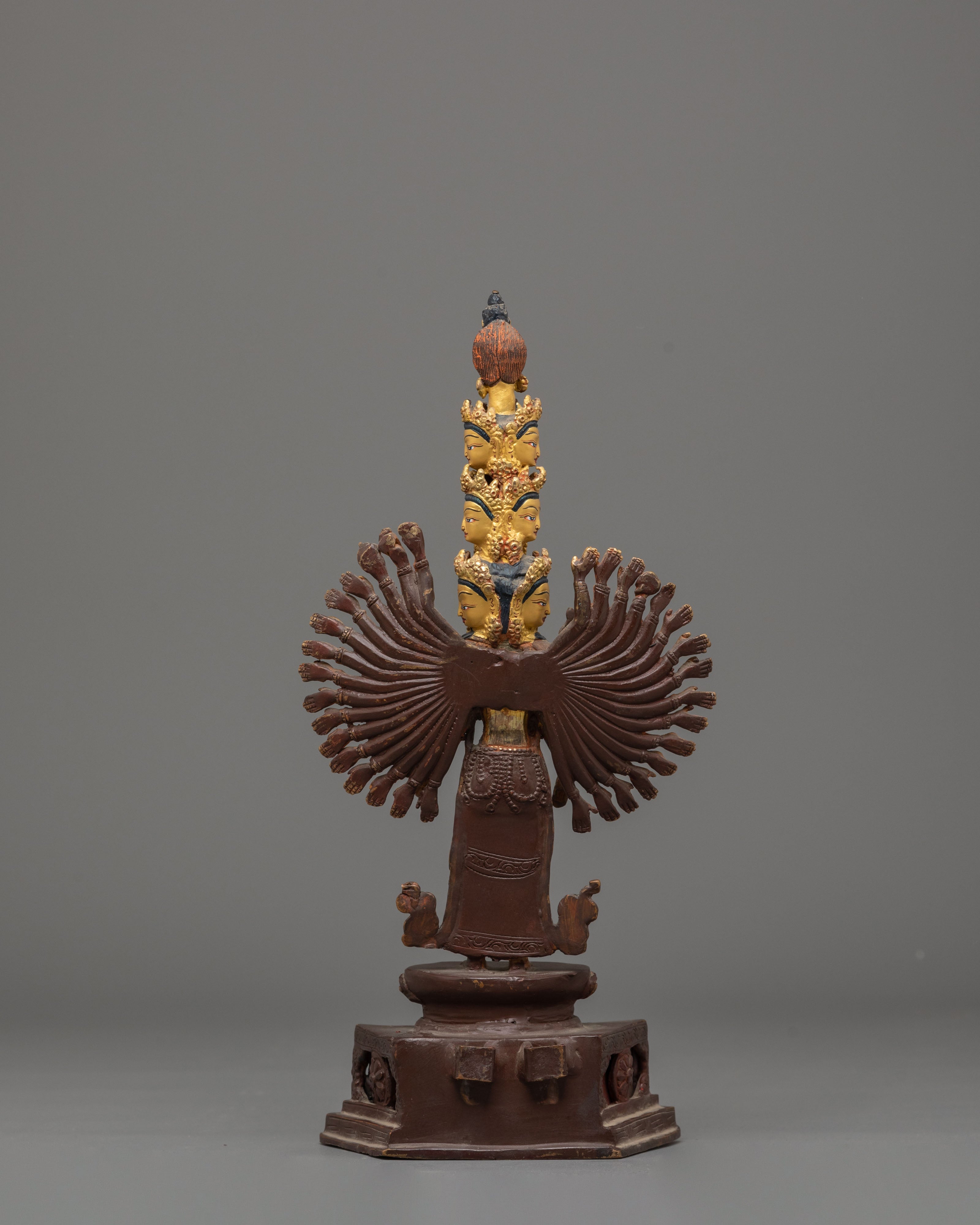 Nepalese Thousand Armed Chenrezig Statue | Avalokiteshvara Buddhist Art