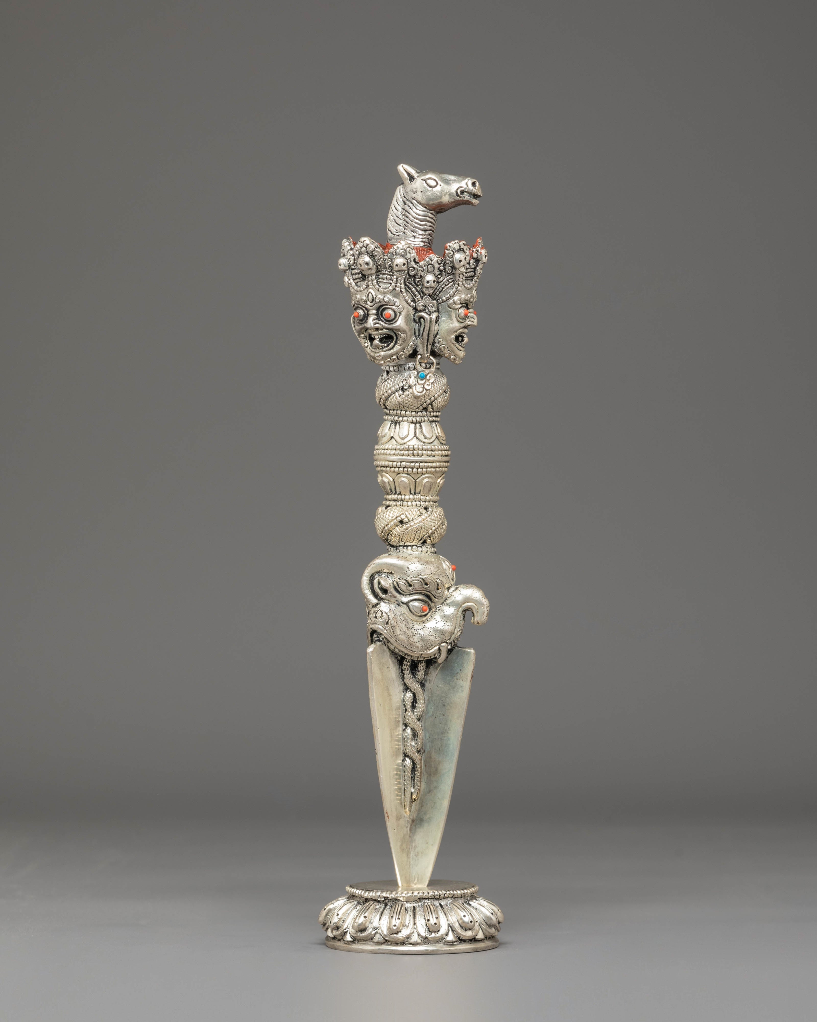 Silver Plated Phurba for Ritual Use | Symbol of Protection