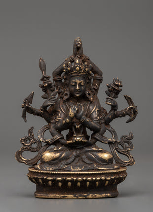 Antique Copper Namasangiti Statue