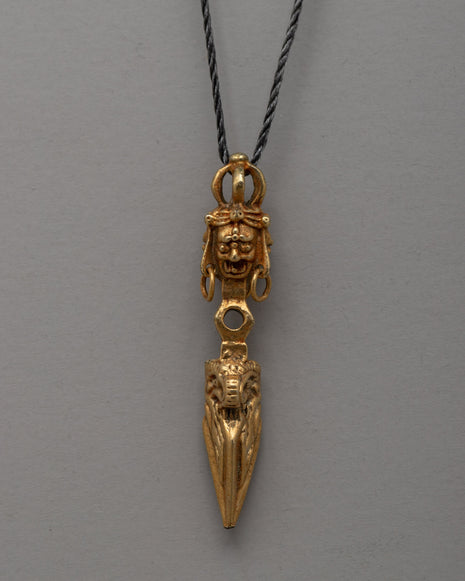 Gold Plated Phurba Locket