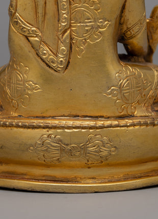 Medicine Buddha for Healing | Handcrafted Copper Body with Gold Plating