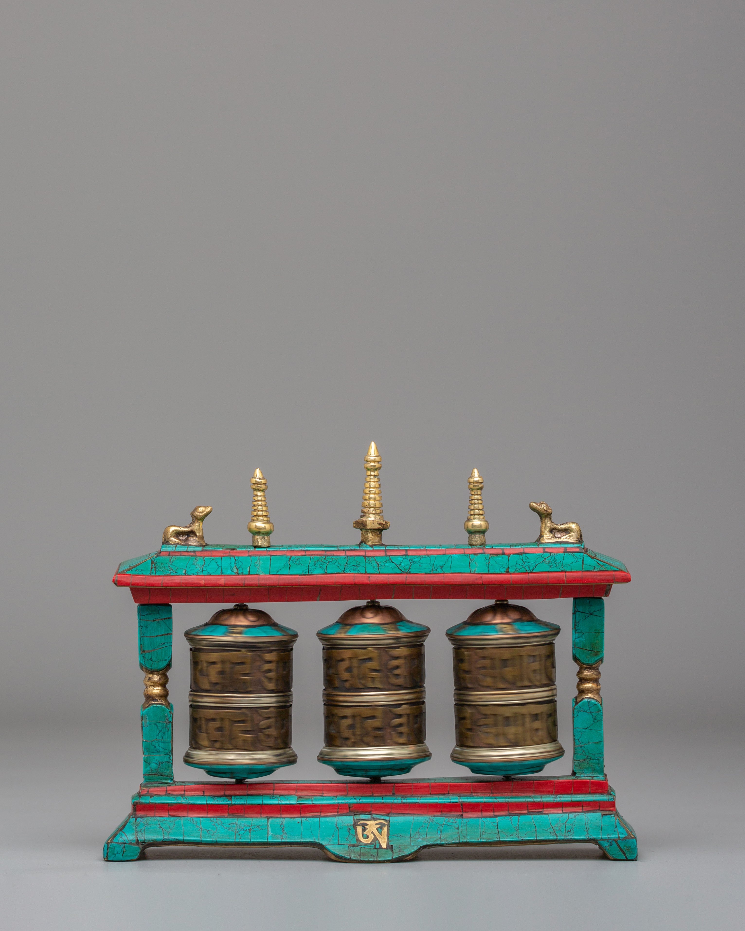 Brass Prayer Wheel for Buddhist Rituals | Tibetan Buddhist Decor
