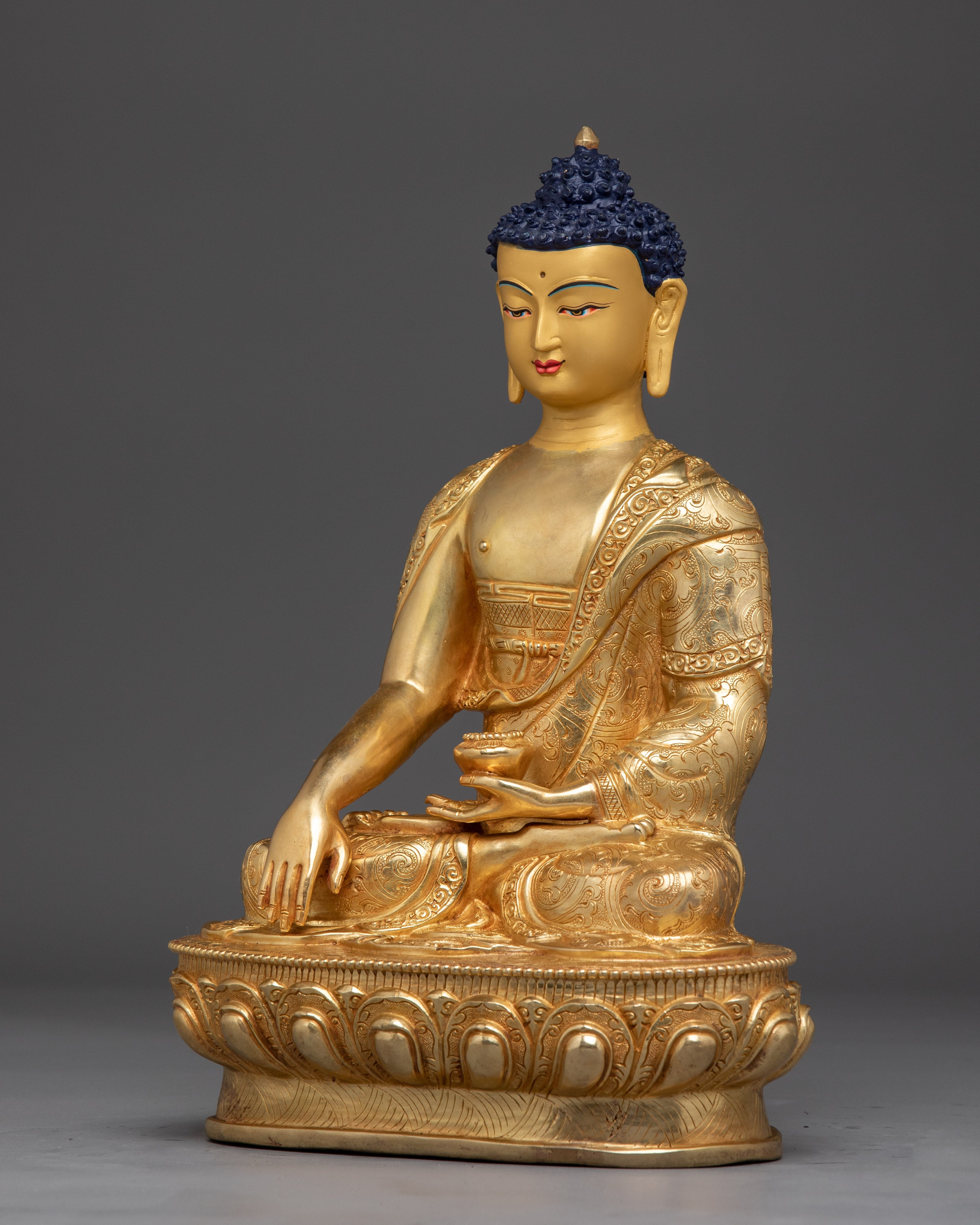 Handcrafted Tibetan Sculpture of Shakyamuni | Historical Buddha
