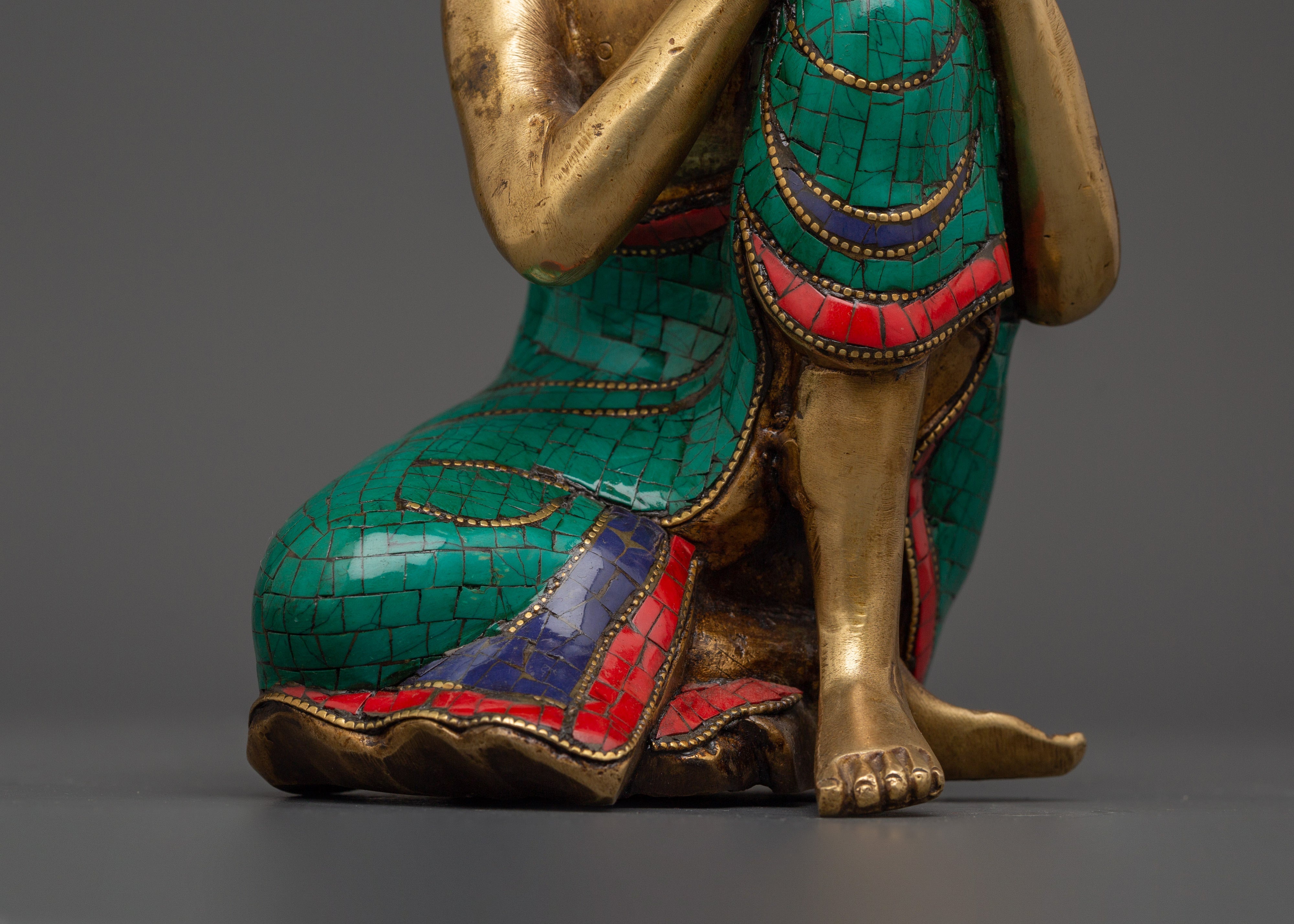 Peaceful Buddha Brass Statue | Handcrafted Meditation Decor
