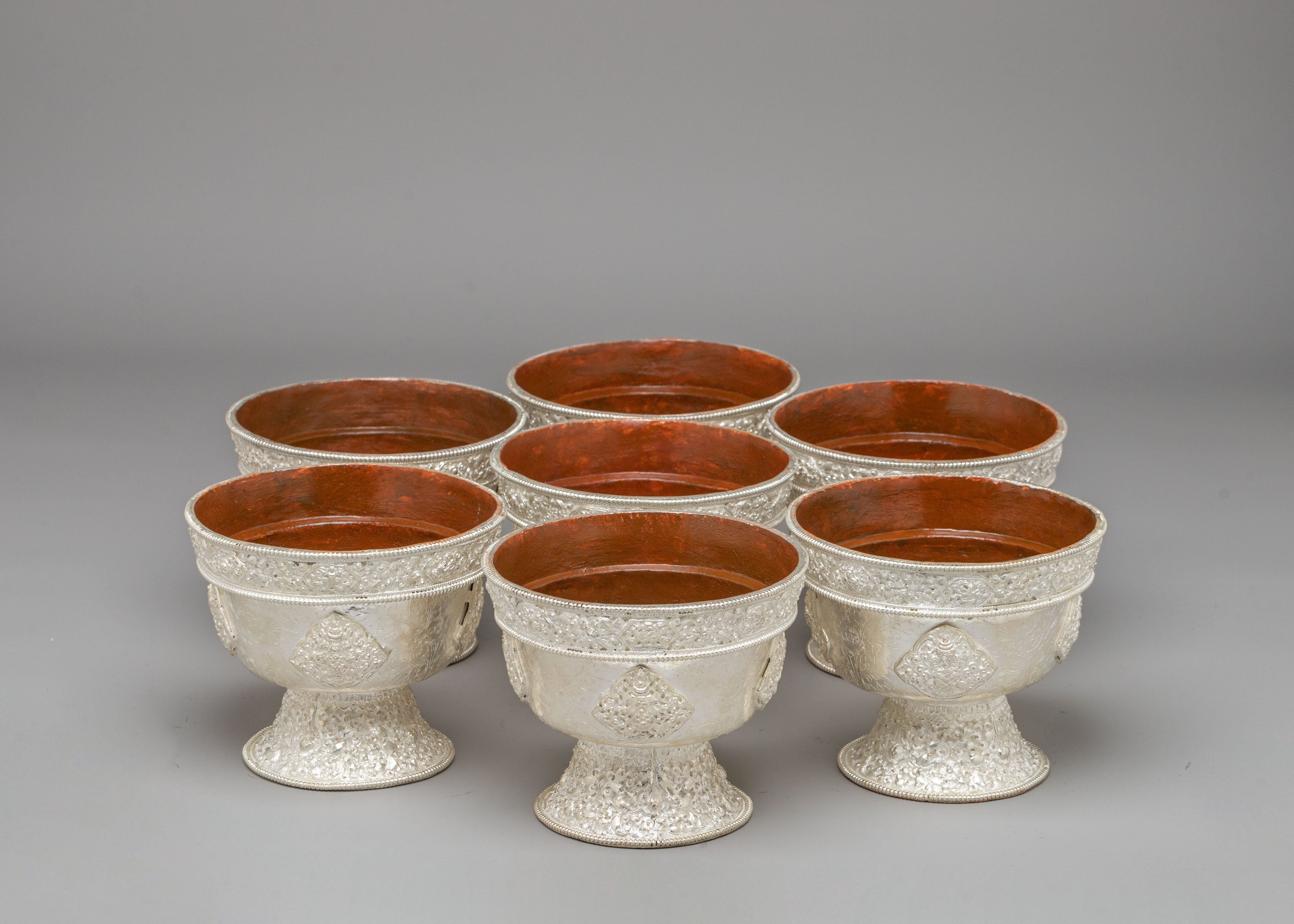 Traditional Sacred Offering Bowl Set | Tibetan Ritual Offering Vessels
