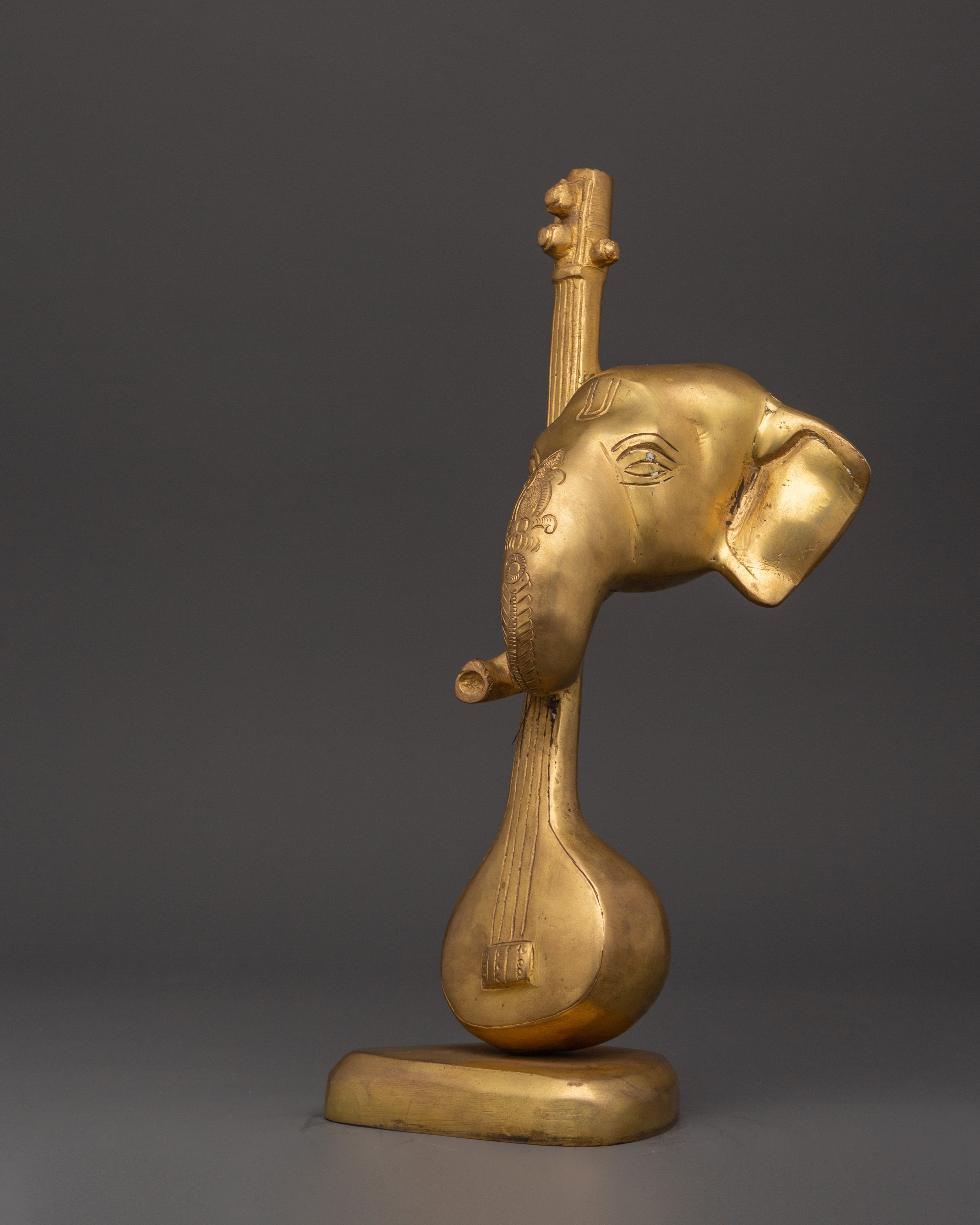 Traditional Ganesh Brass Statue | Handcrafted Hindu Deity