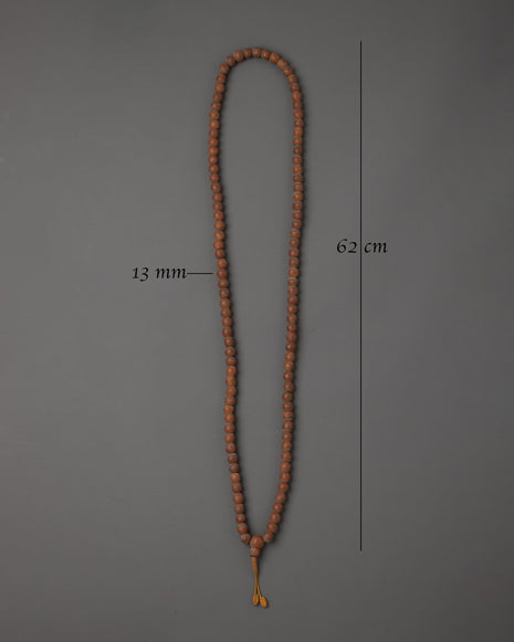 Wood Mala Bead Necklace | Himalayan Craft