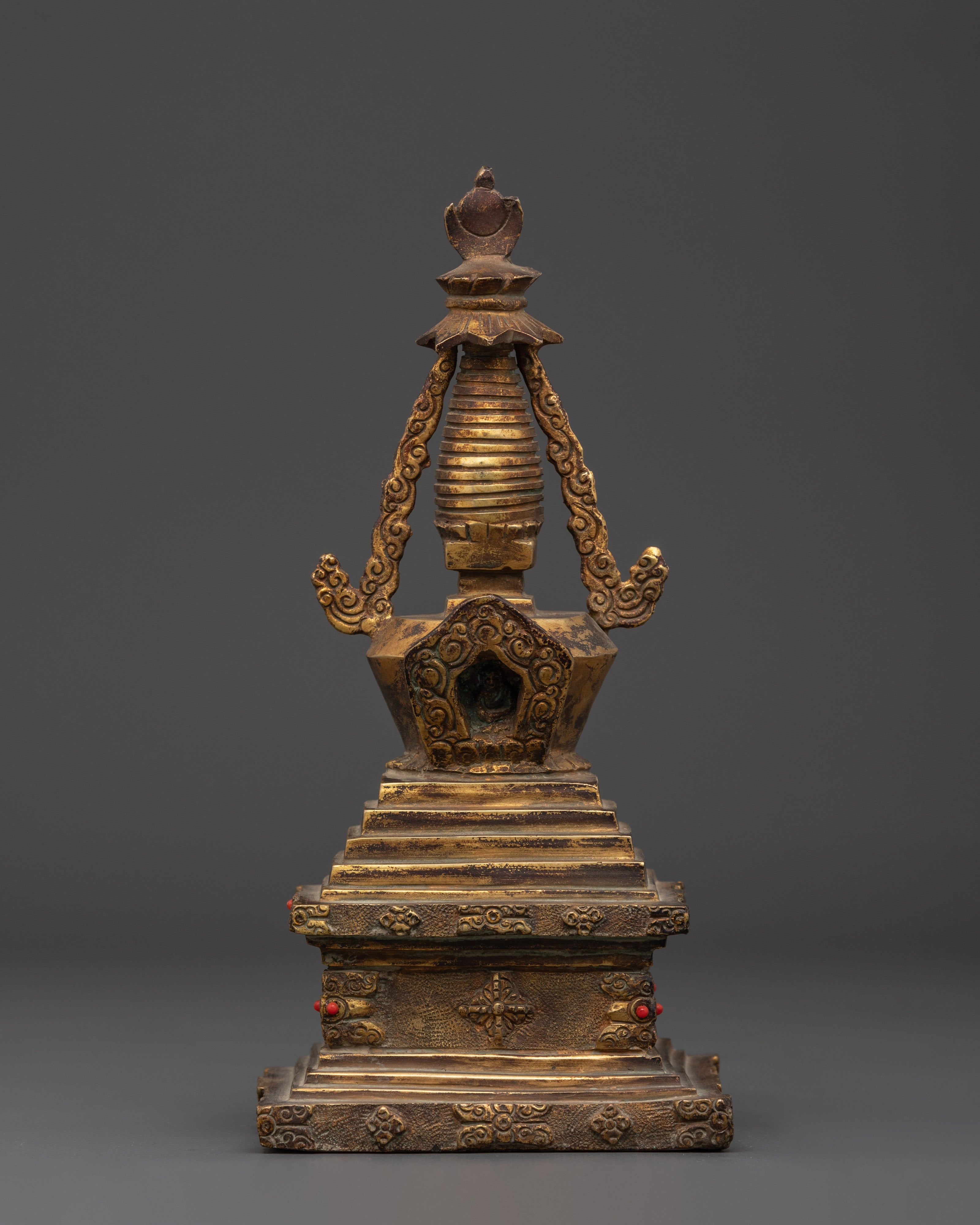 Gold Plated Himalayan Stupa