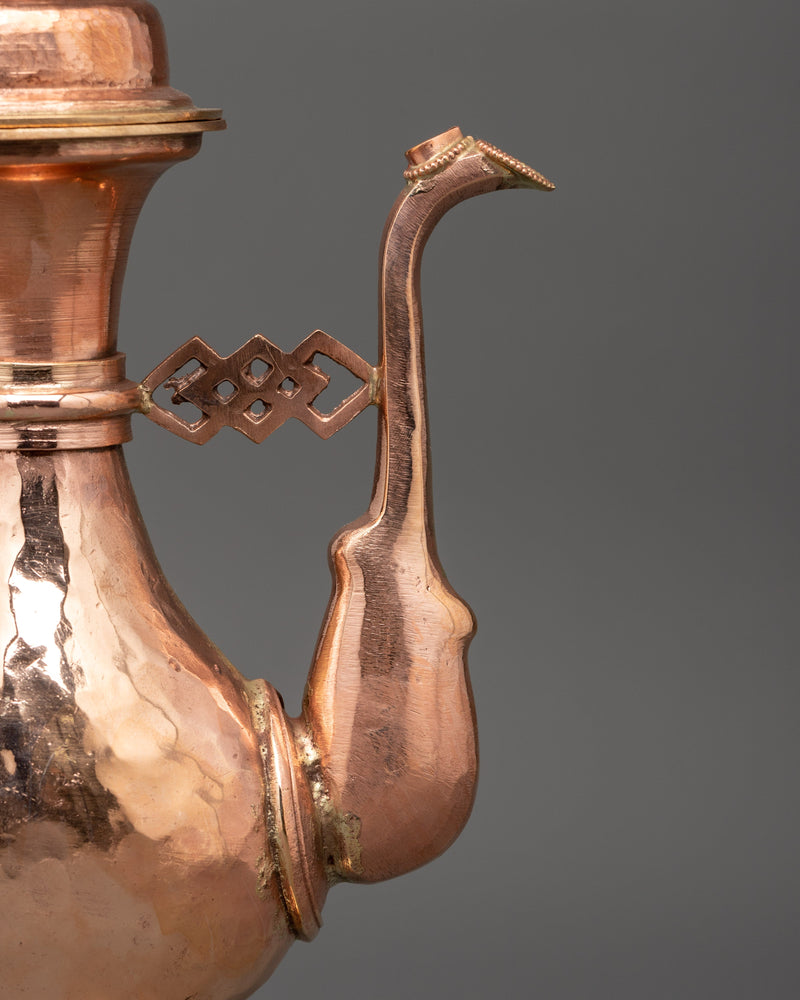 Buddhist Copper Ceremonial Ewer | Sacred Ritual Vessel