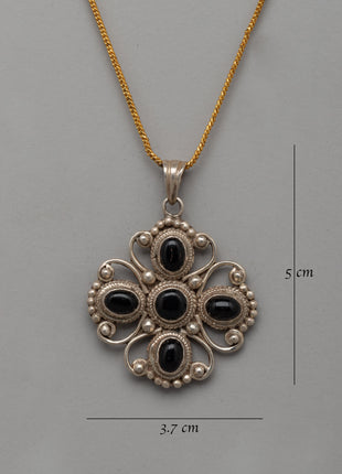 Sterling Silver Flower Design Pendant | Elegant Necklace Charm