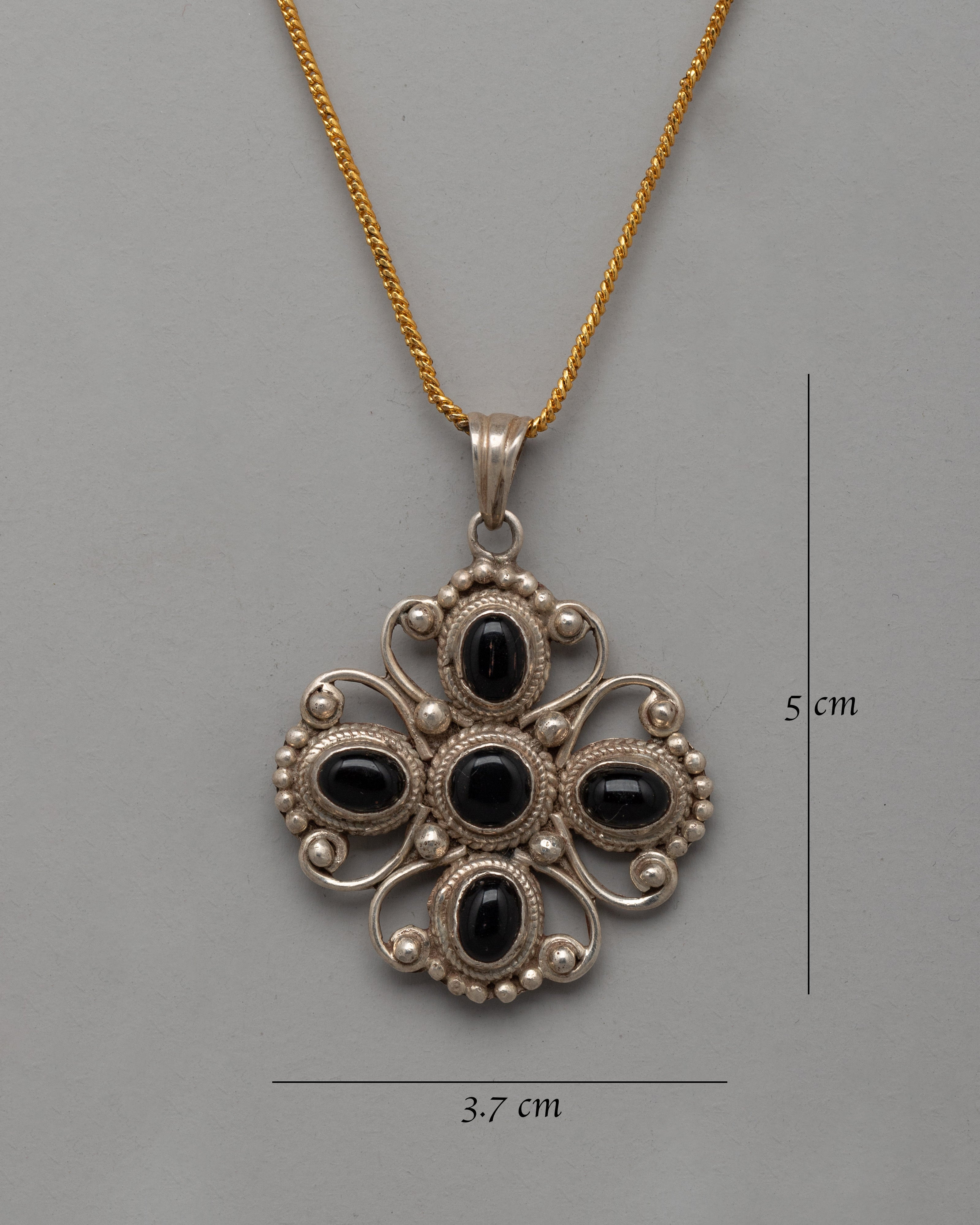 Sterling Silver Flower Design Pendant | Elegant Necklace Charm