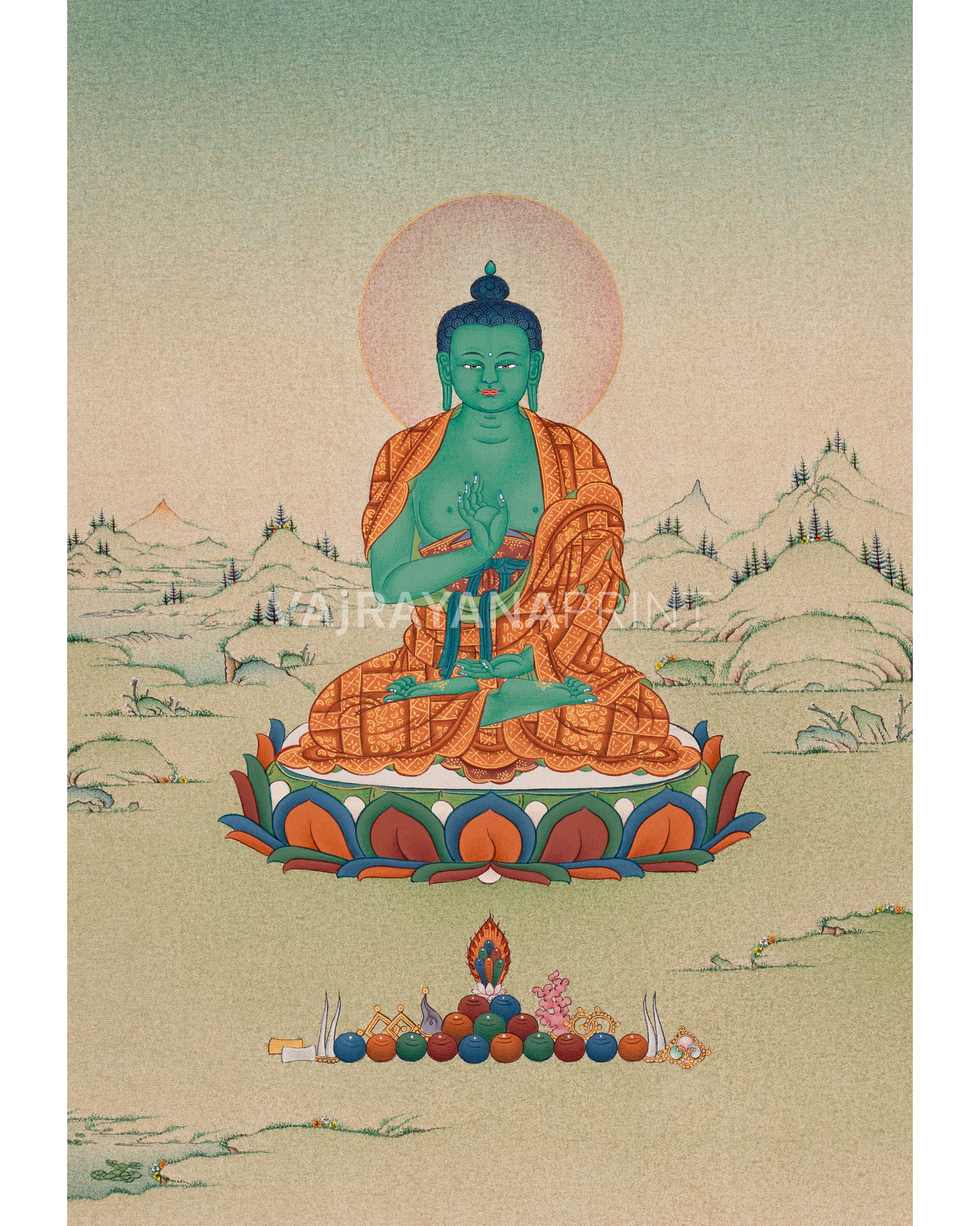 amoghasiddhi buddha canvas print