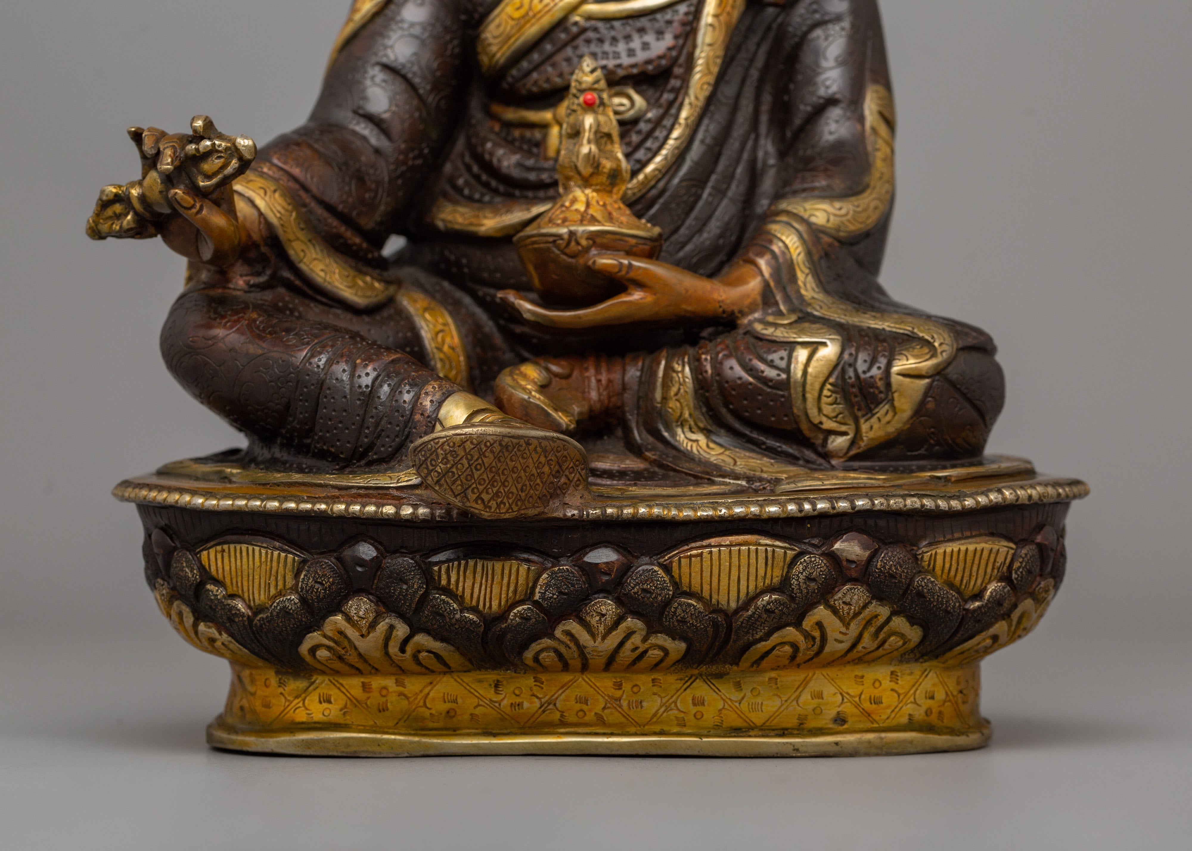 Guru Rinpoche Tantric Master Statue | Sacred Tibetan Buddhist Figurine