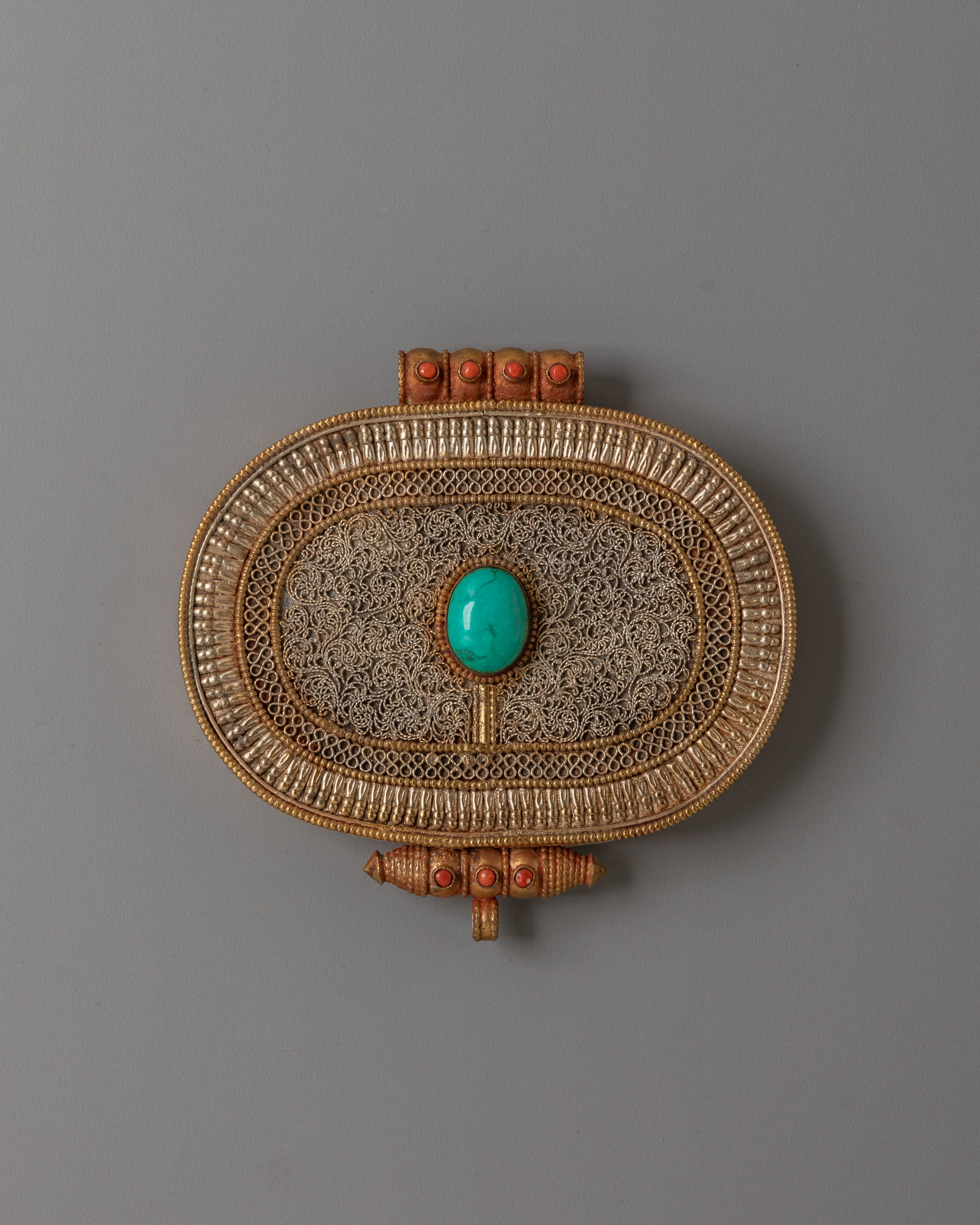 Tibetan Ghau Prayer Pendant
