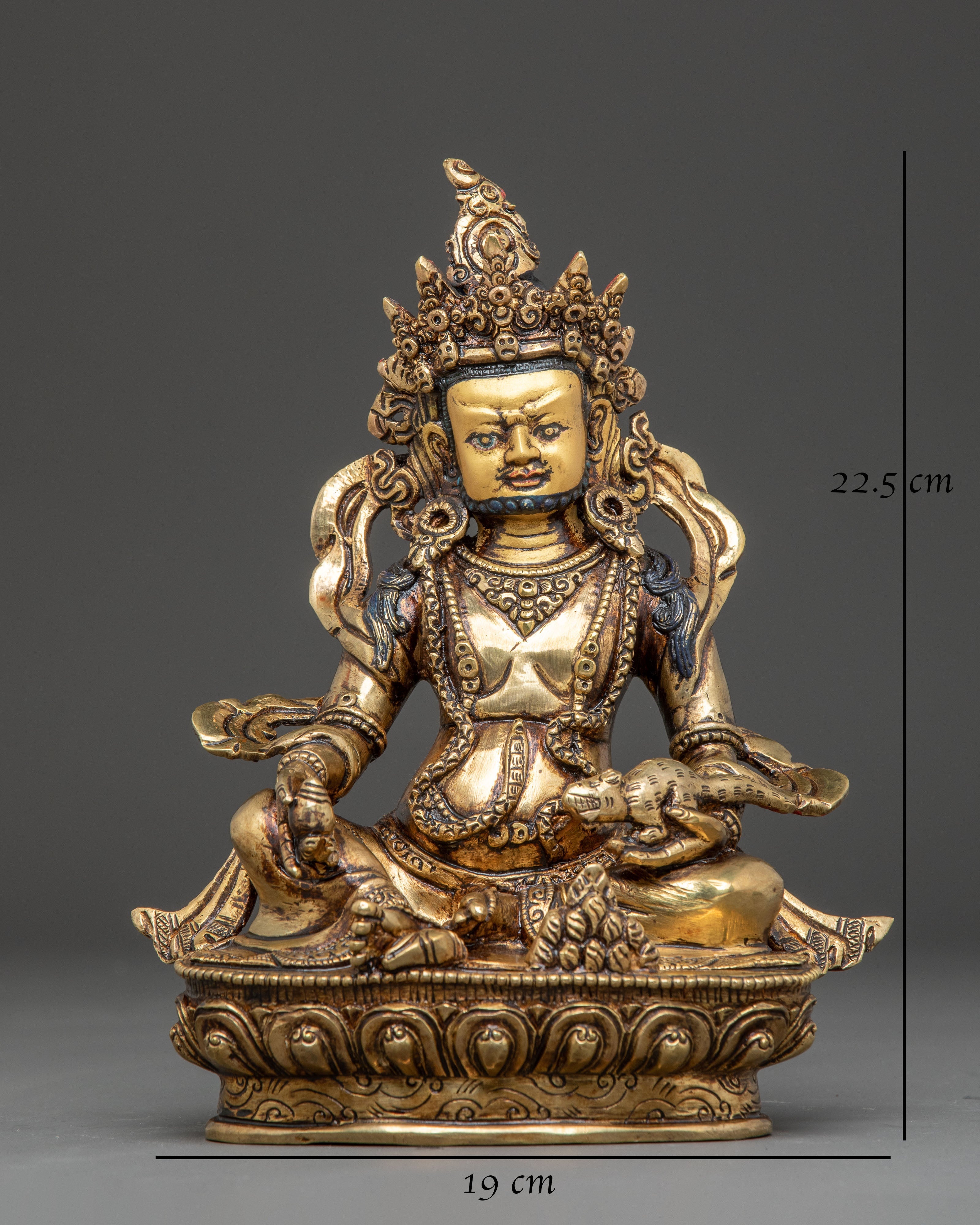 Golden Wealth Deity Dzambhala Statue | The Lord of Abundance